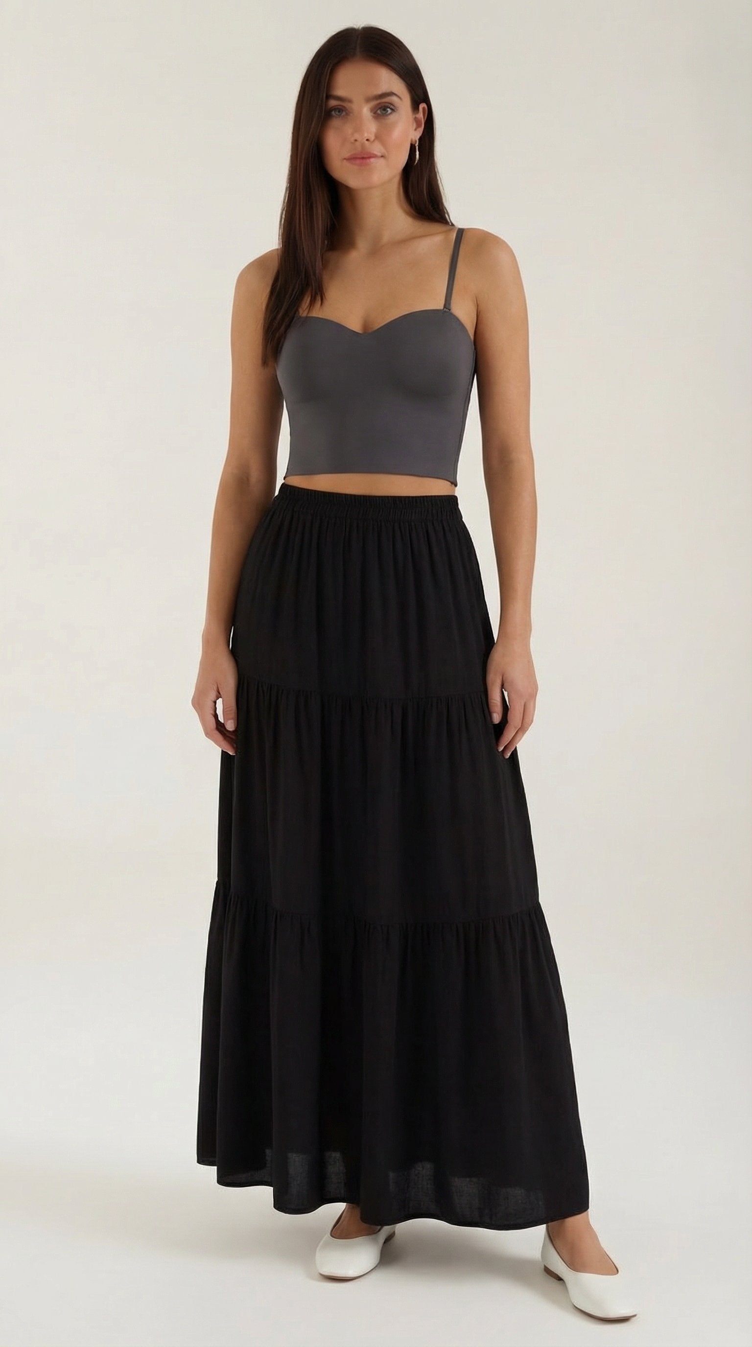 Damen Crop-Top Rüschen | Herzausschnitt View 16