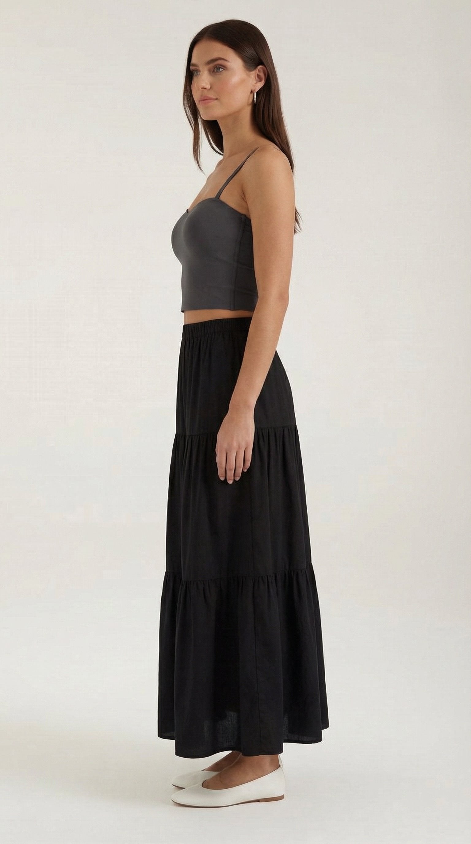 Damen Crop-Top Rüschen | Herzausschnitt View 17