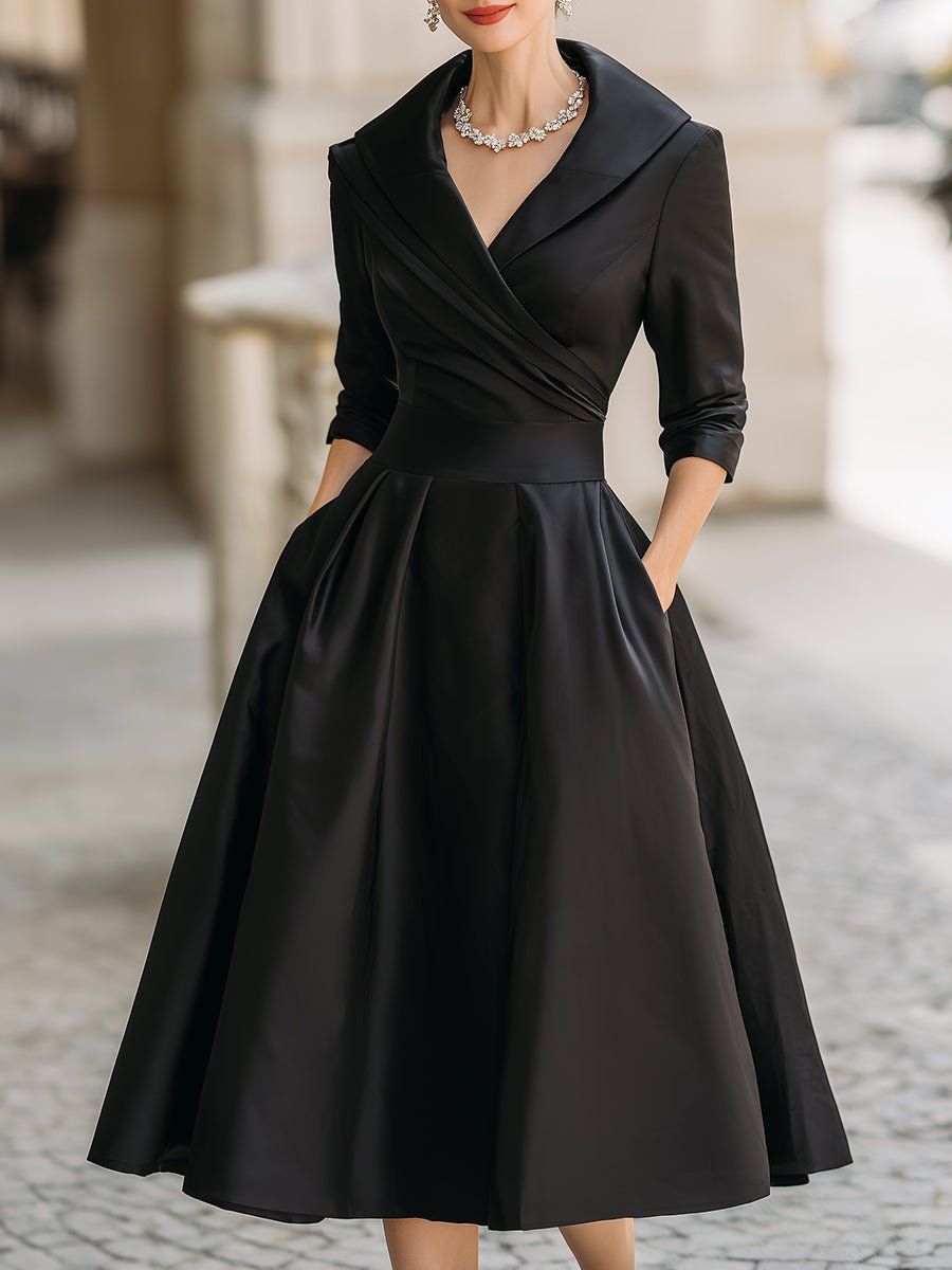 Damen Eleganzkleid breite Revers | Festlich Hero