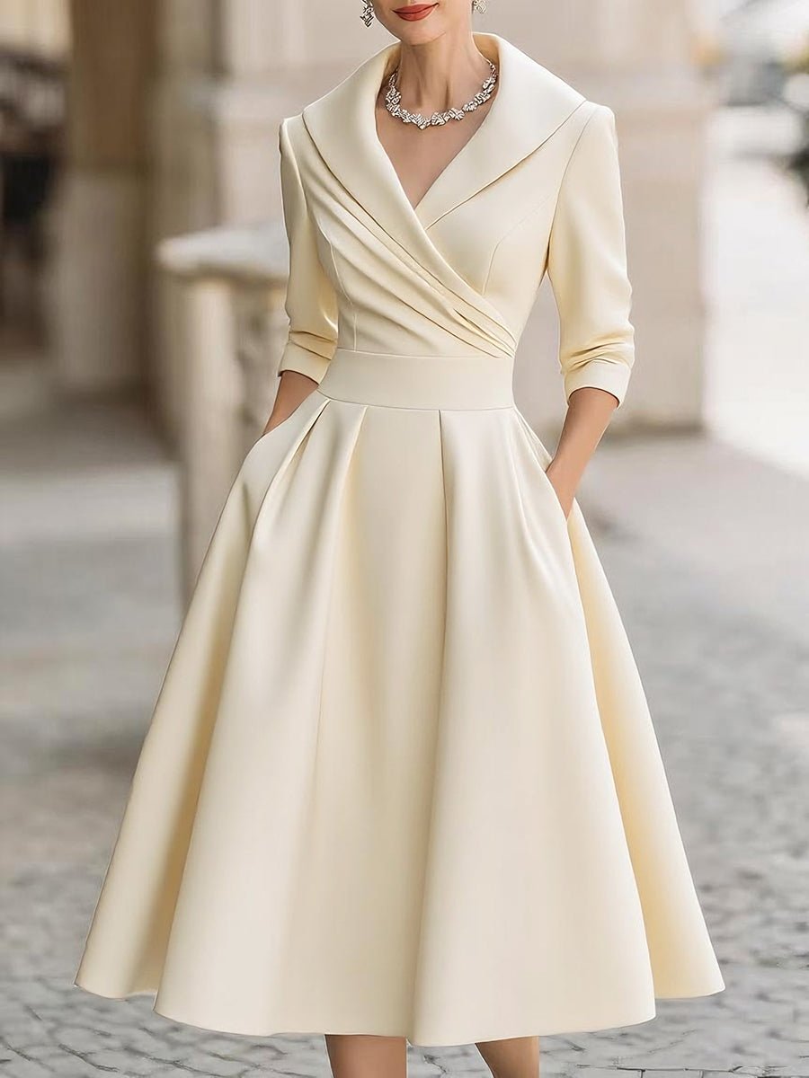 Damen Eleganzkleid breite Revers | Festlich Lifestyle