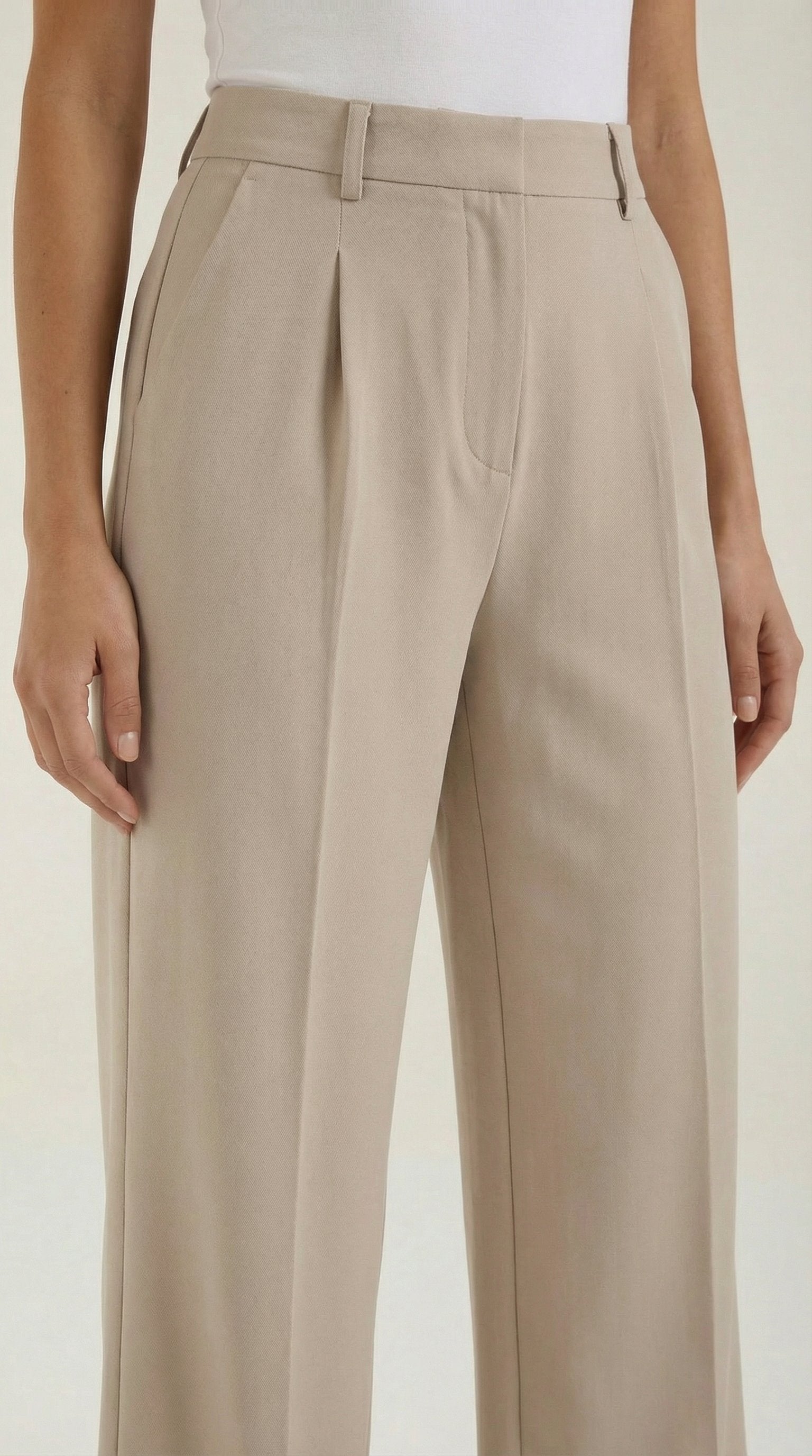 Damen Hose weites Bein | Hohe Taille Angle