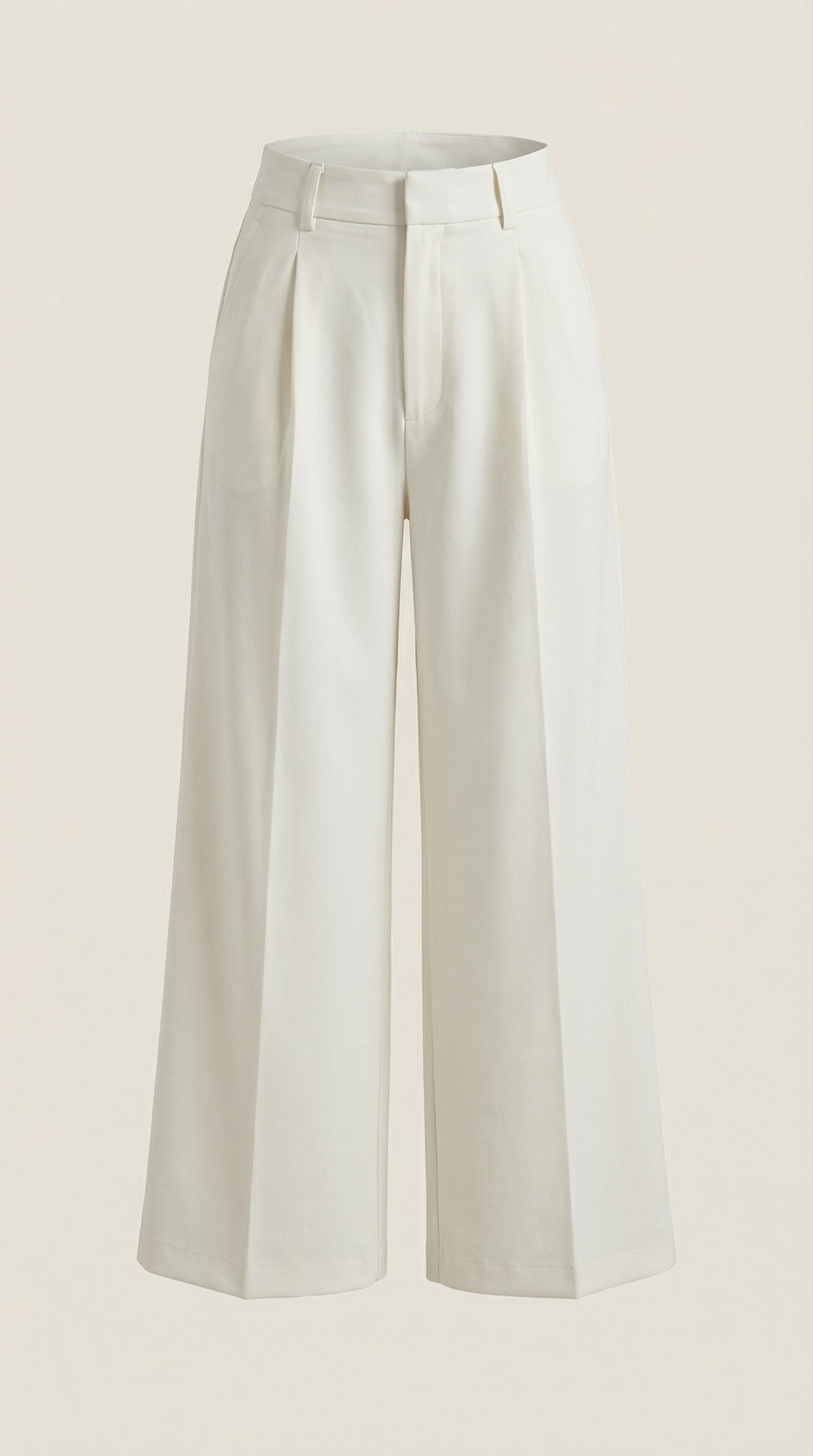 Damen Hose weites Bein | Hohe Taille Back