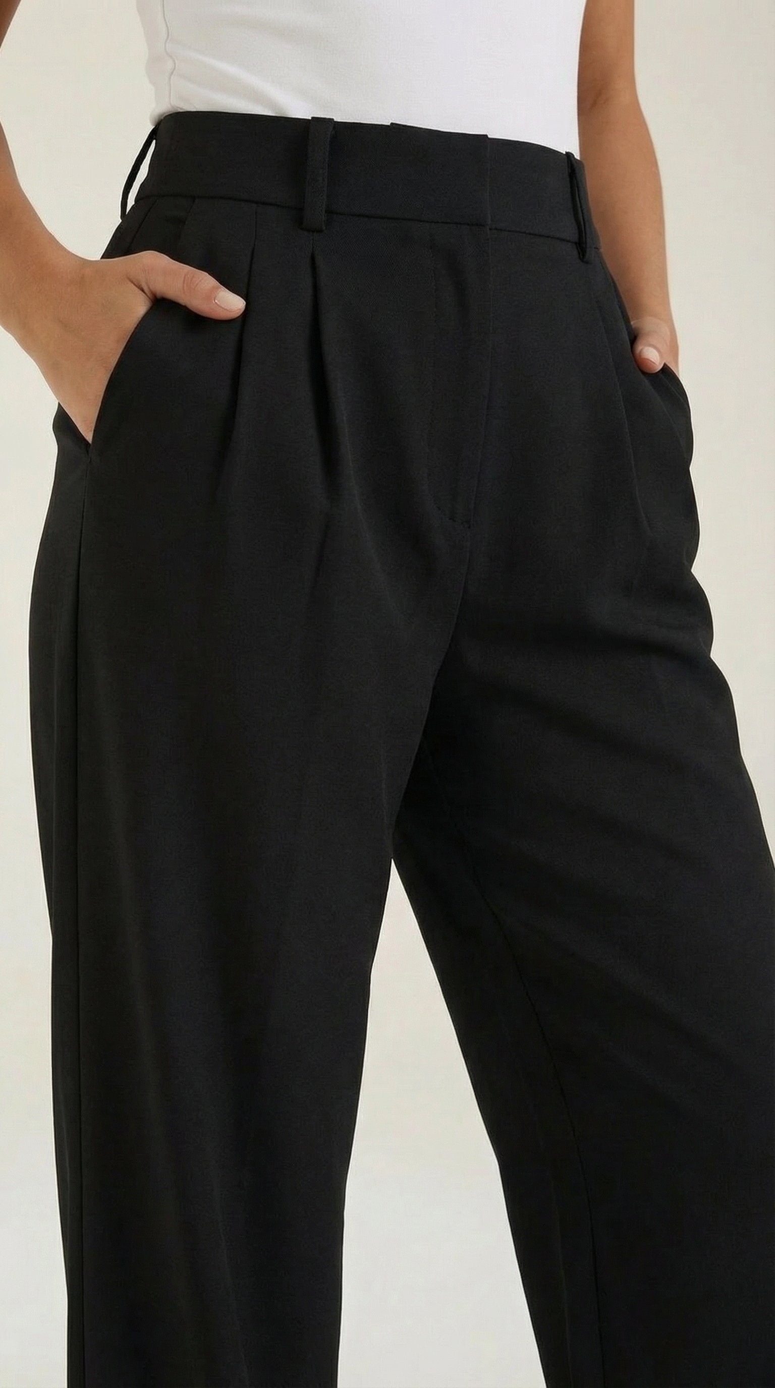 Damen Hose weites Bein | Hohe Taille View 13
