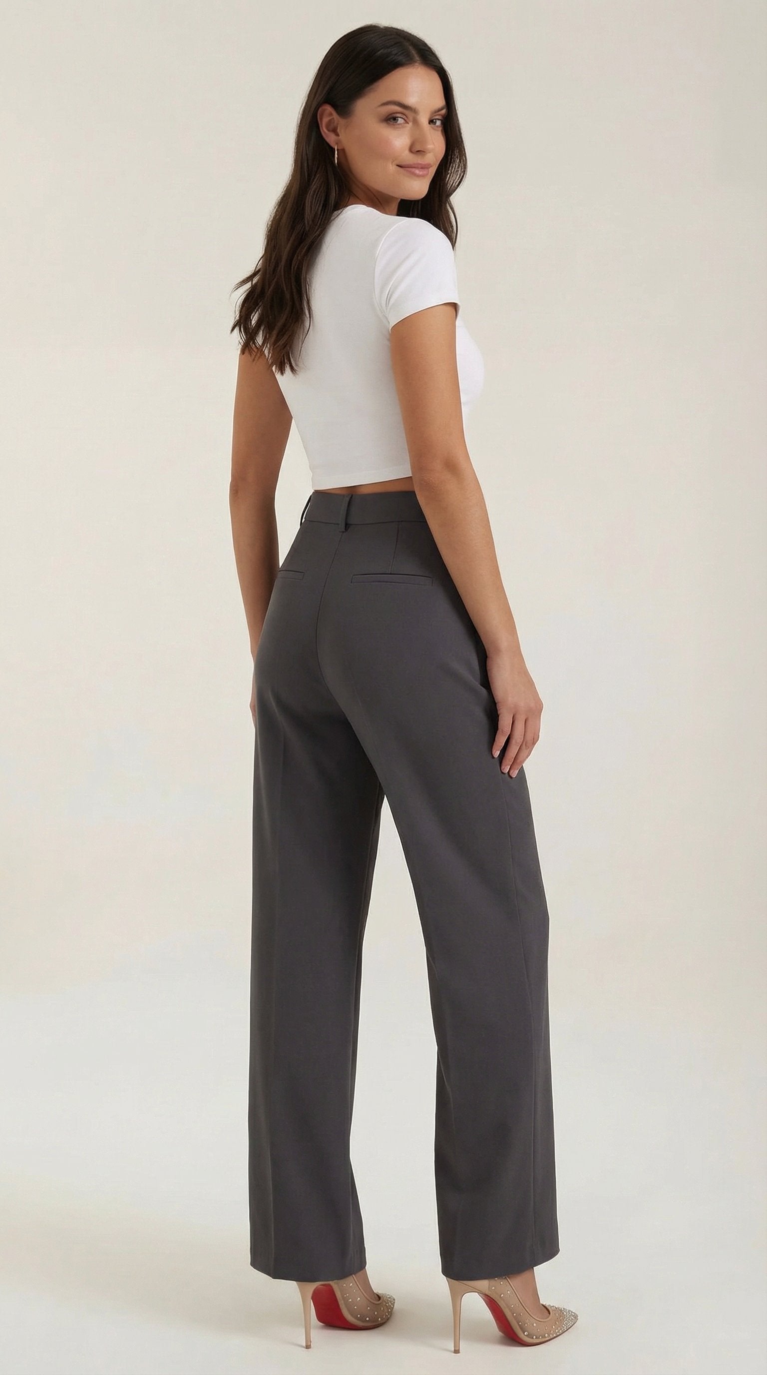 Damen Hose weites Bein | Hohe Taille View 39