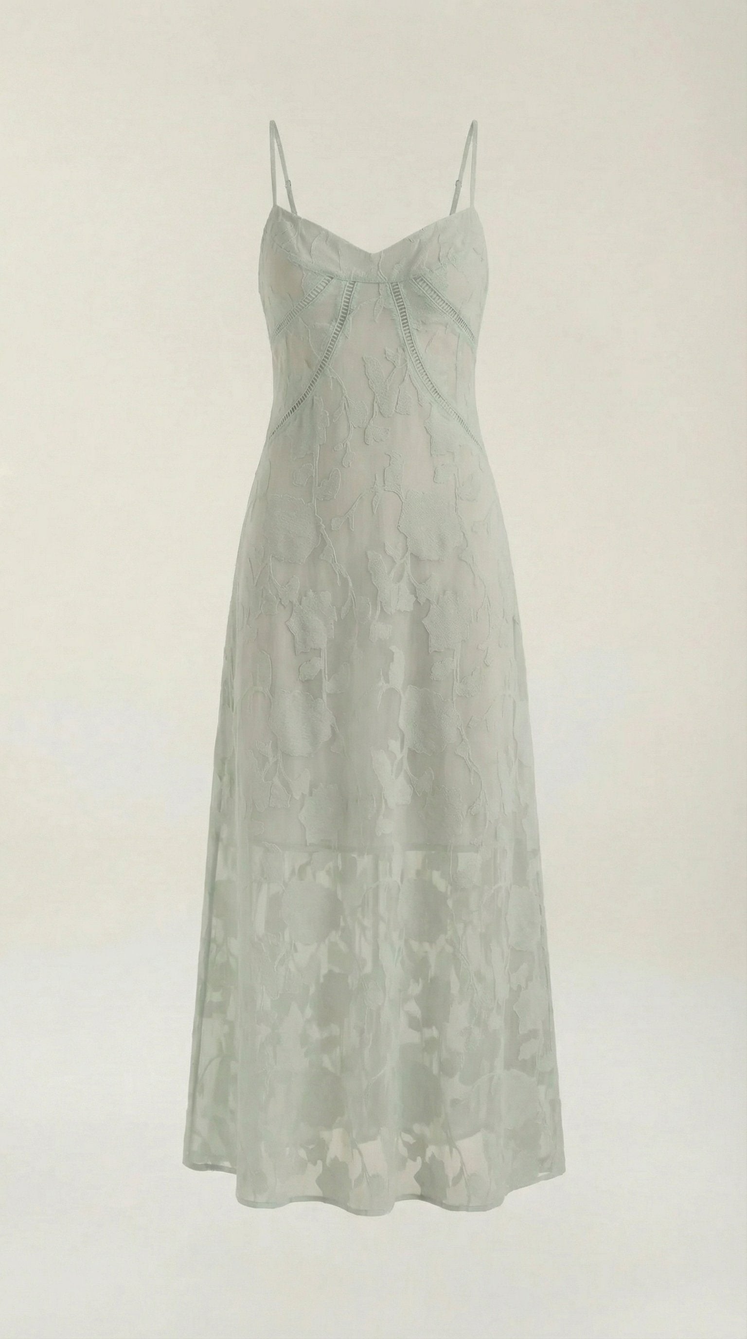 Damen Jacquard Maxikleid | Blumenstickerei View 20