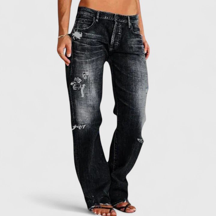 Damen Jeans Distressed-Details | Elegant Front