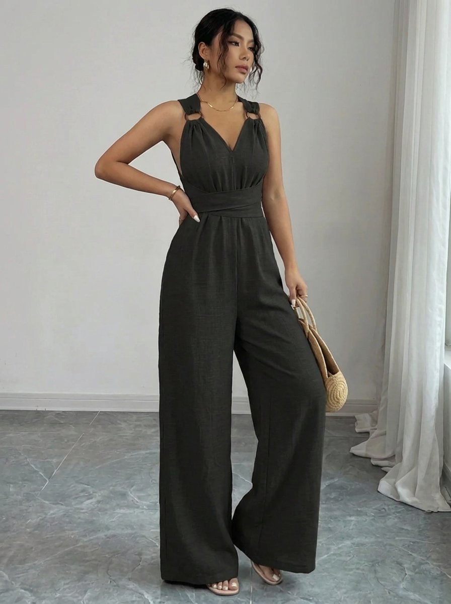 Damen Jumpsuit-Set Ringträger | Zweiteiler Front