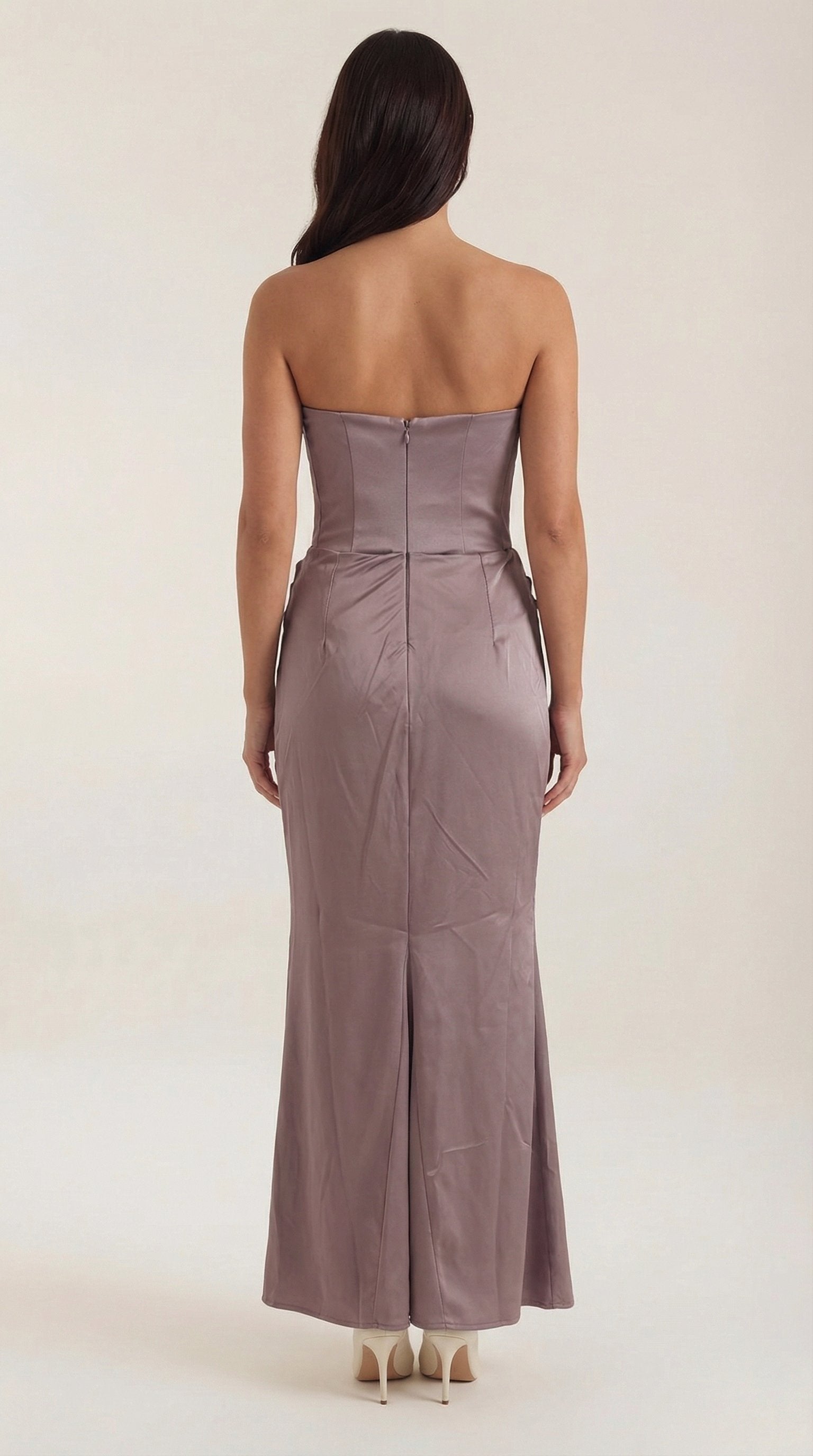 Damen Korsett Maxikleid Raffungen | Figurbetonend View 19