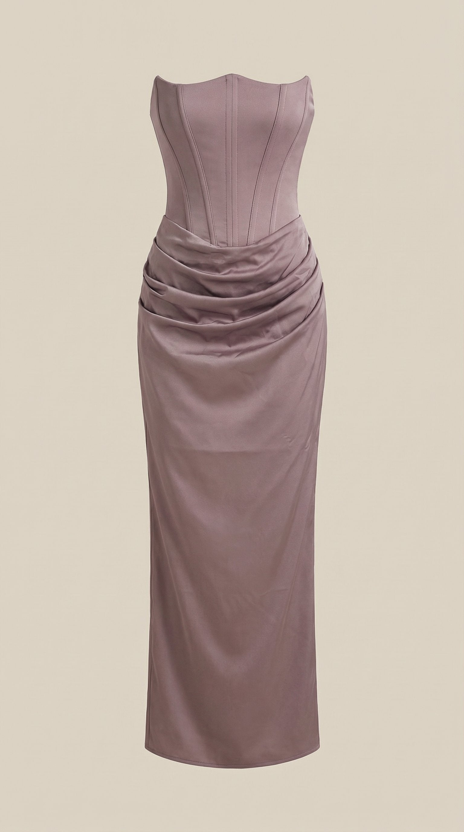 Damen Korsett Maxikleid Raffungen | Figurbetonend View 20
