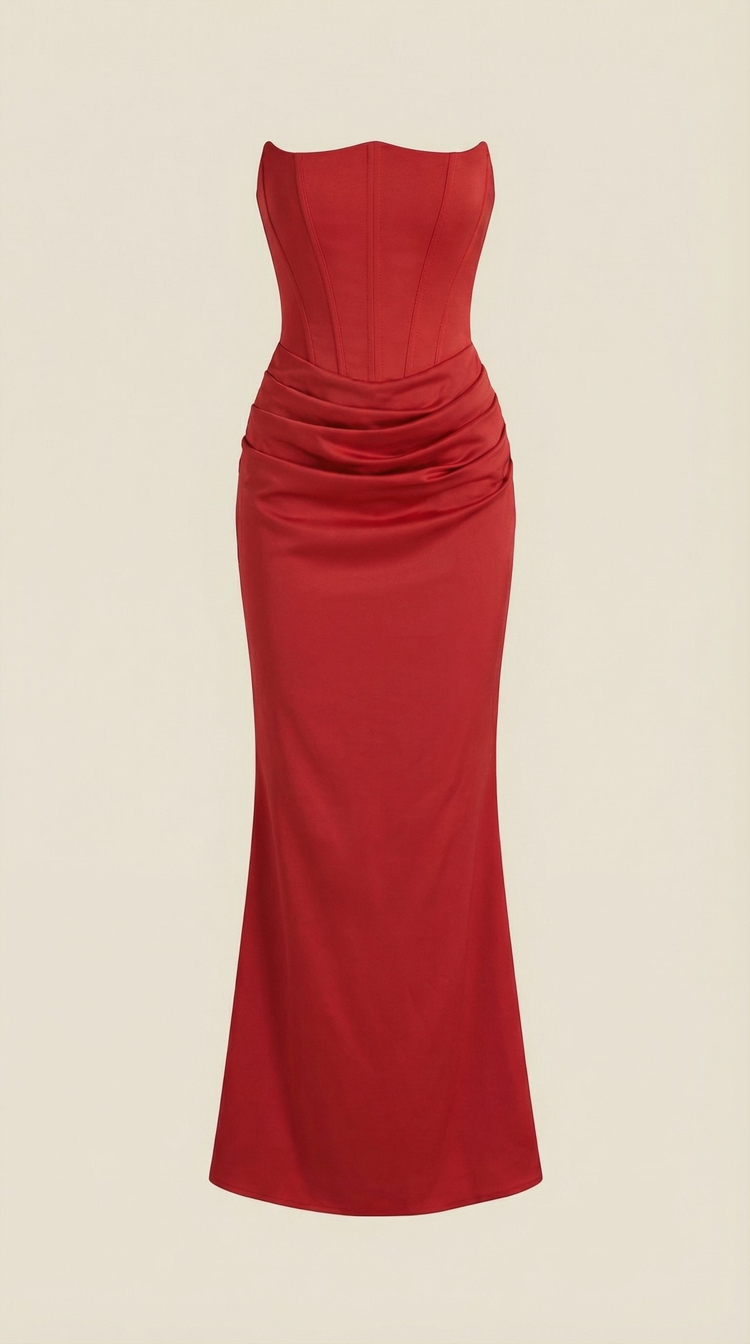 Damen Korsett Maxikleid Raffungen | Figurbetonend View 30