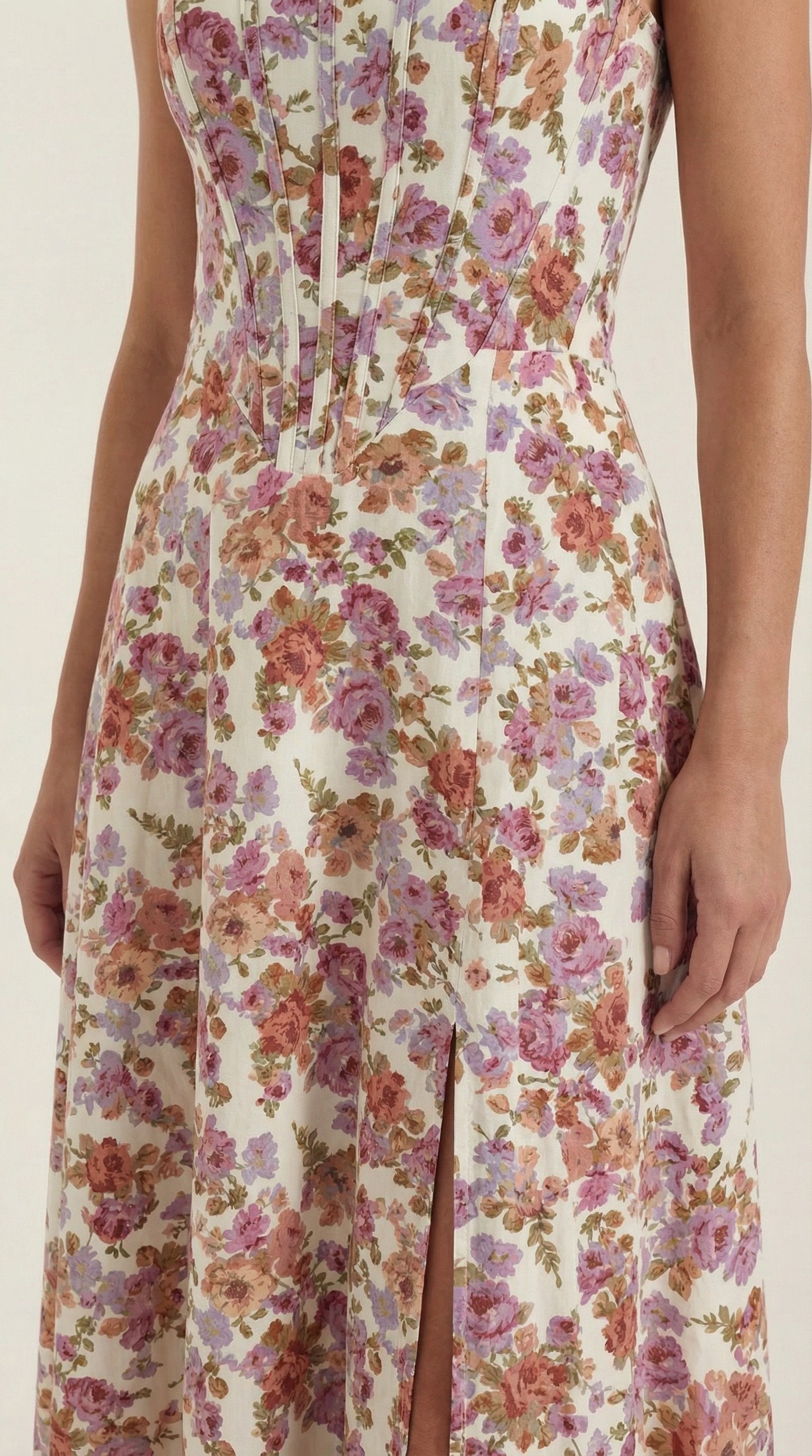 Damen Korsett Sommerkleid | Eckiger Ausschnitt Angle