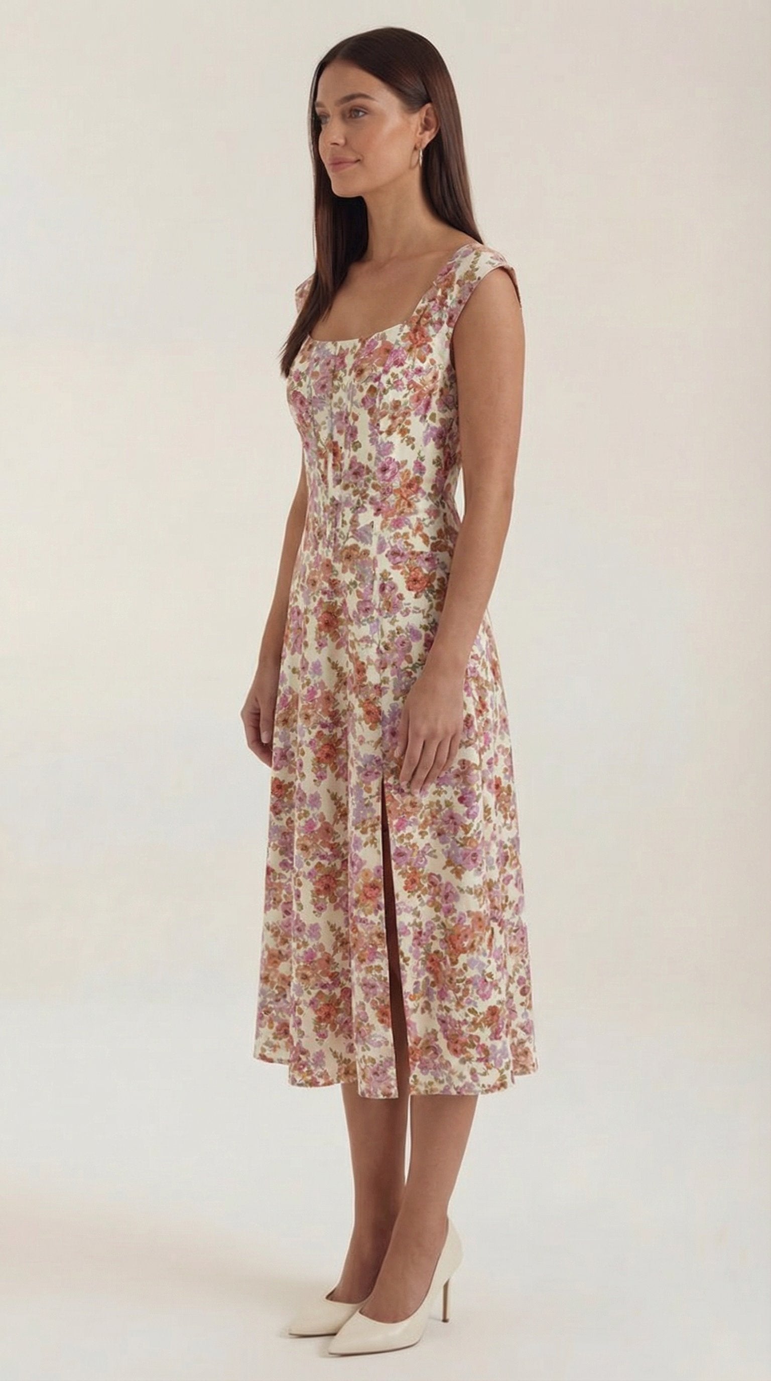 Damen Korsett Sommerkleid | Eckiger Ausschnitt Lifestyle