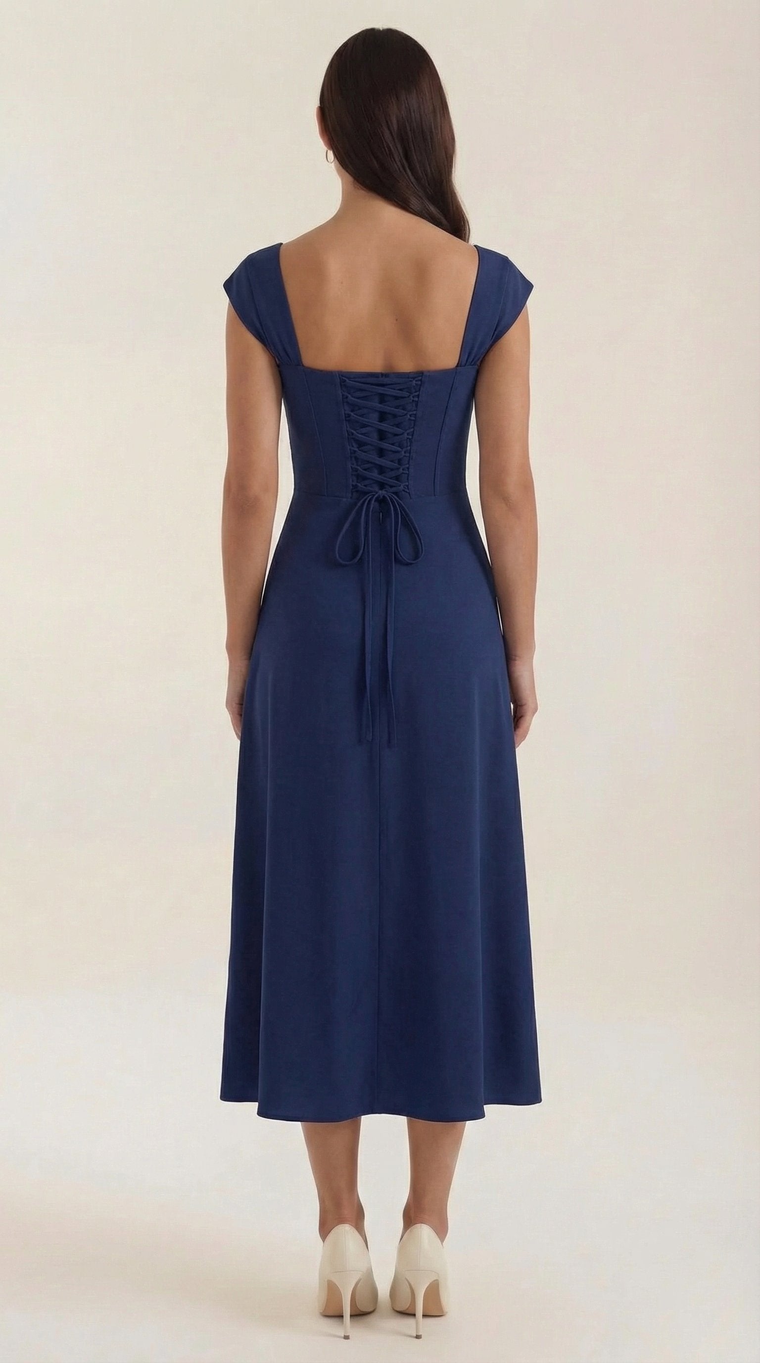 Damen Korsett Sommerkleid | Eckiger Ausschnitt View 19