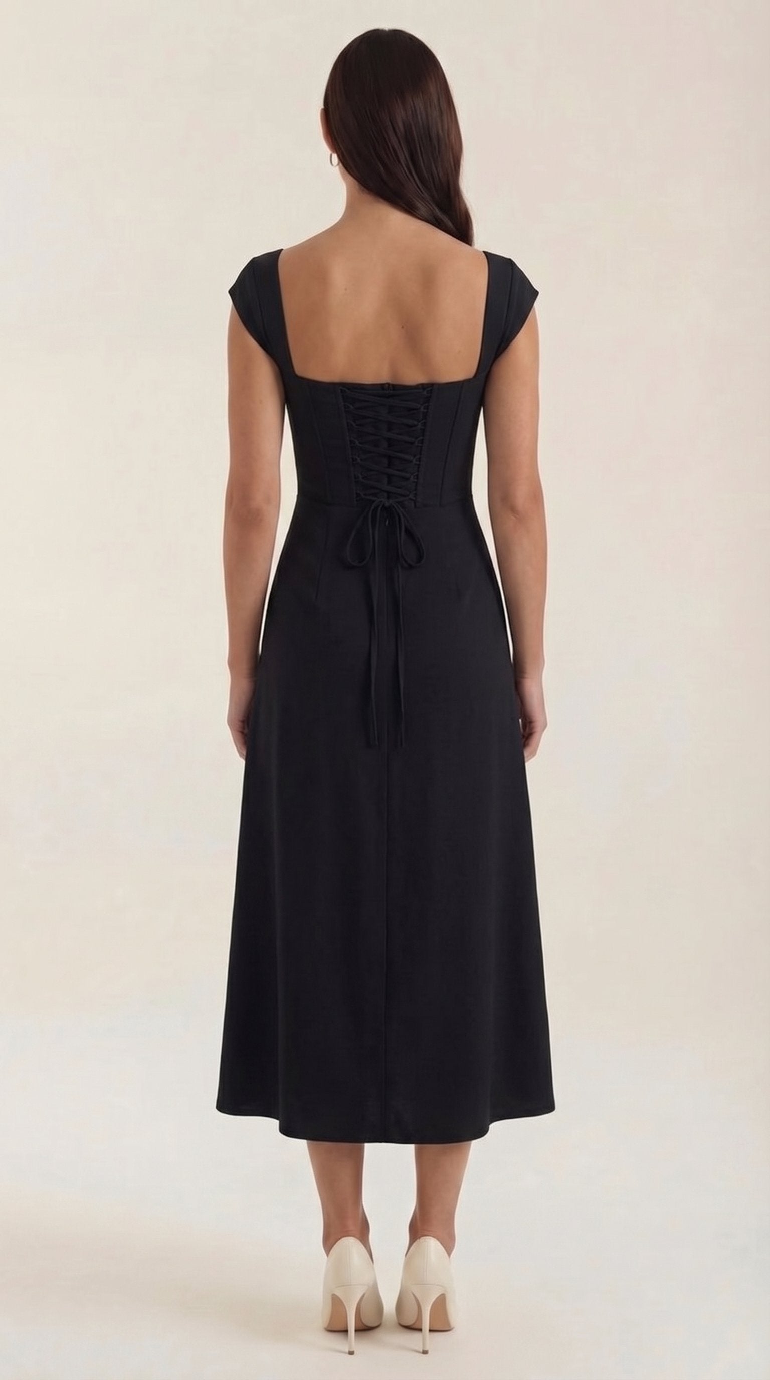 Damen Korsett Sommerkleid | Eckiger Ausschnitt View 29