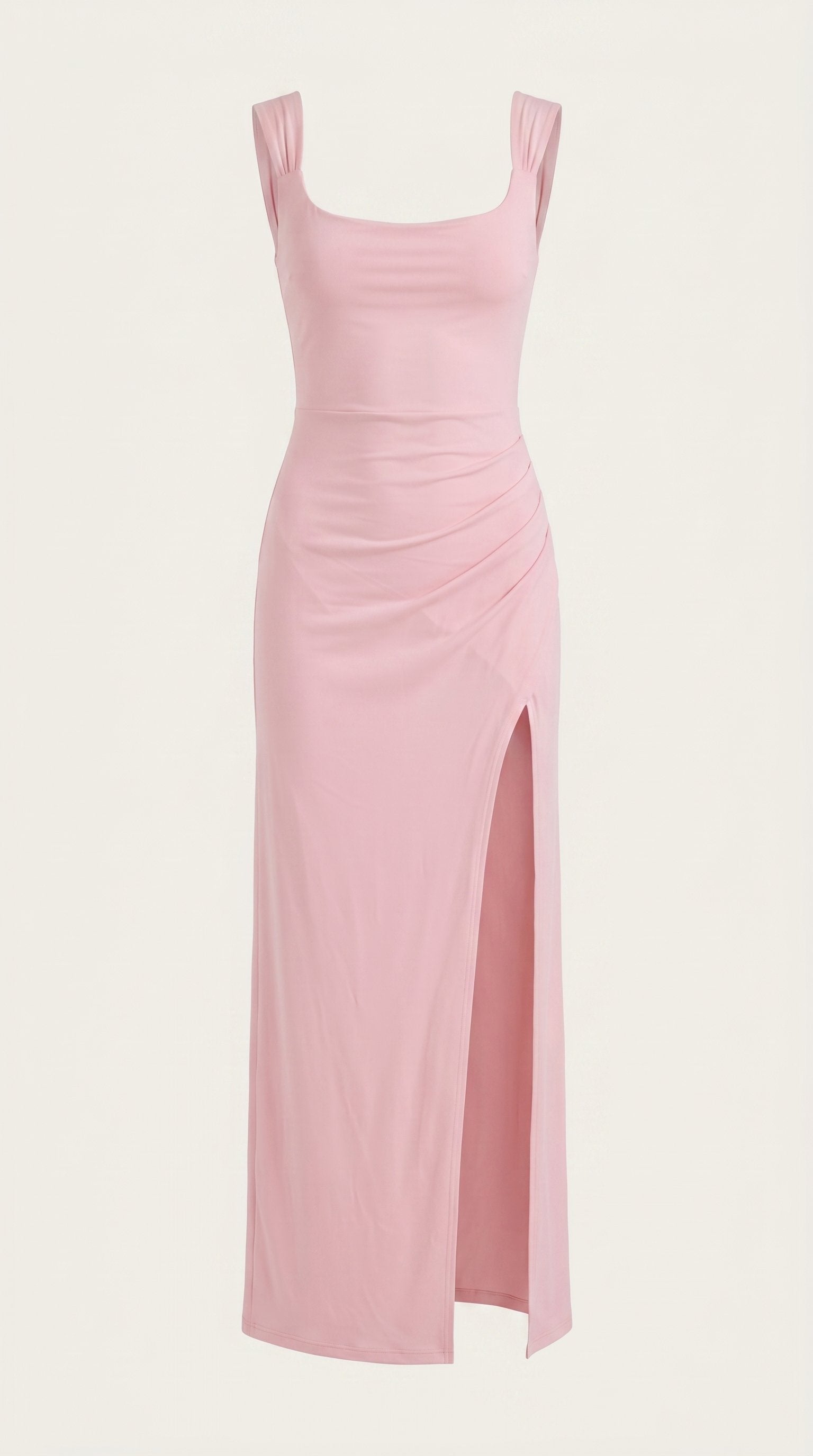 Damen Maxikleid Seitenschlitz | Gerafft Back
