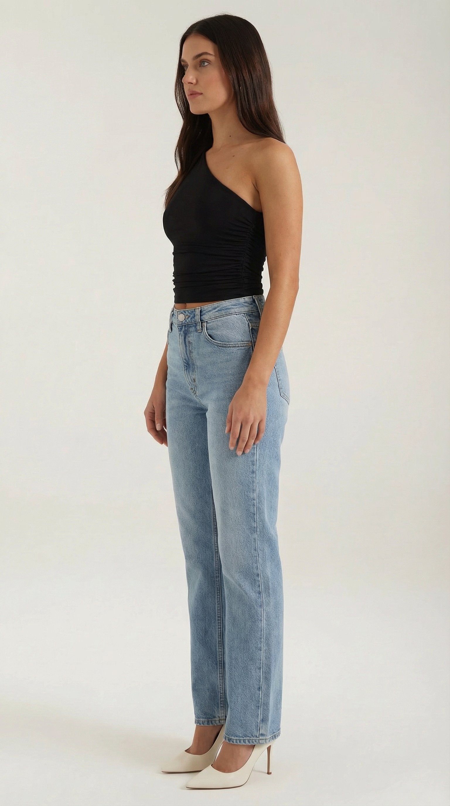Damen One-Shoulder Top | Ärmellos View 12