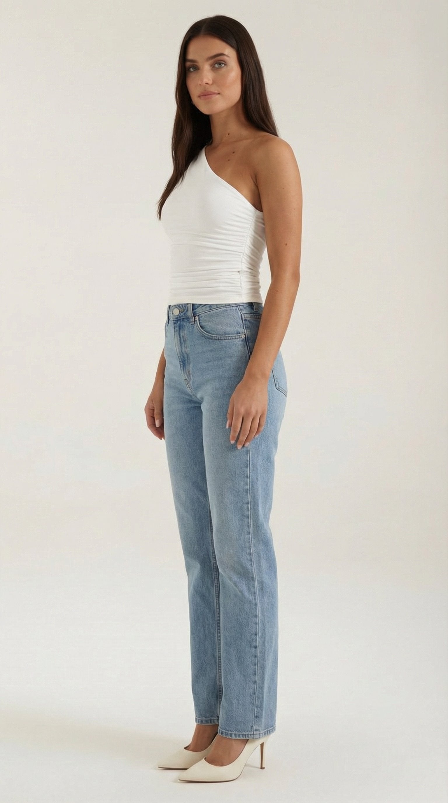 Damen One-Shoulder Top | Ärmellos View 27