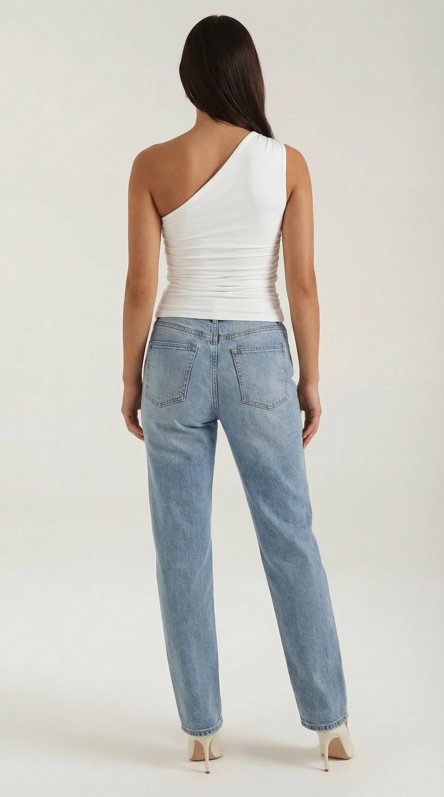 Damen One-Shoulder Top | Ärmellos View 29