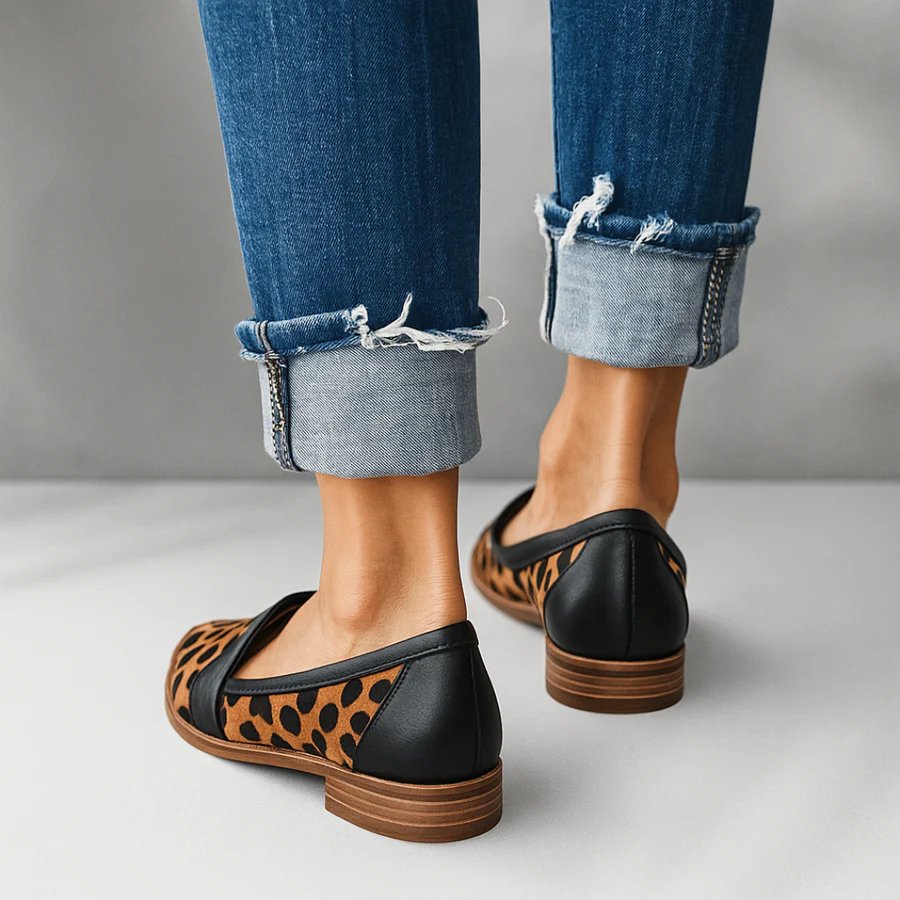 Damen Orthopädische Mokassins | Spitze Zehenpartie Side