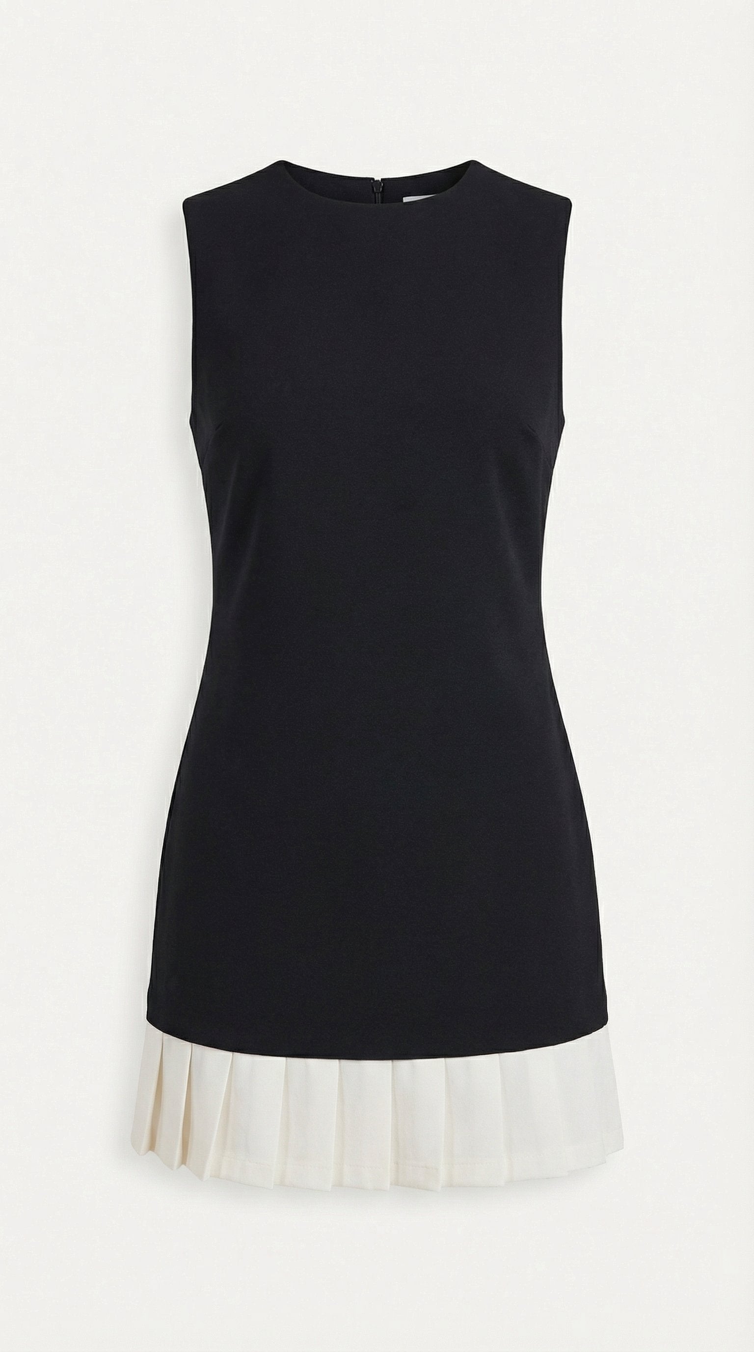 Damen Plissee Minikleid | Ärmellos Back