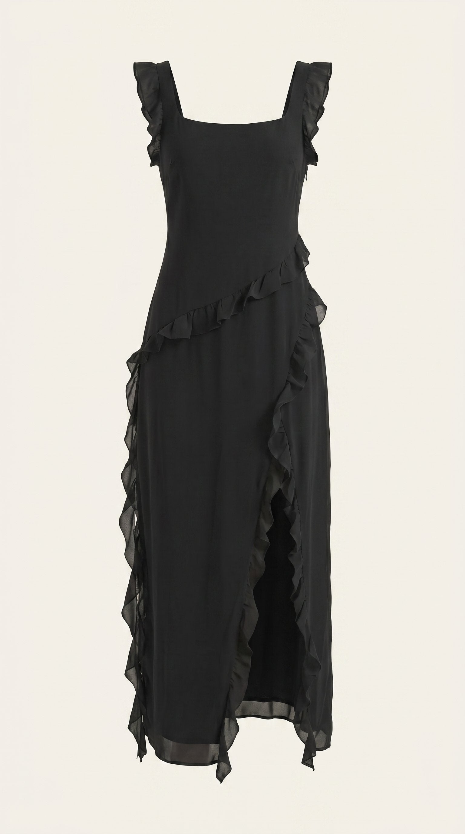 Damen Rüschen Maxikleid | Herzausschnitt View 30