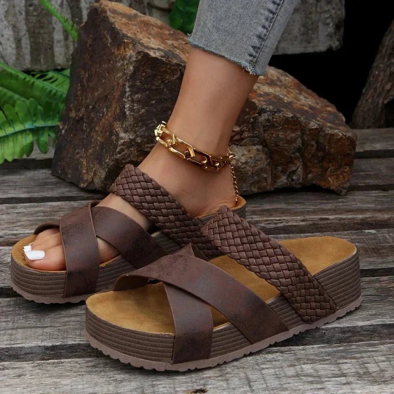 Damen Sandalen Geflochtene Riemen | Orthopädisch Hero