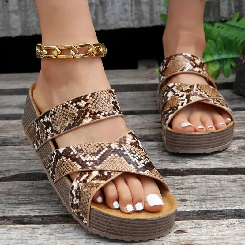 Damen Sandalen Geflochtene Riemen | Orthopädisch Side