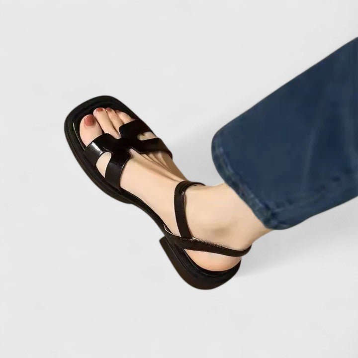 Damen Sandalen H-Riemen | Flach Front