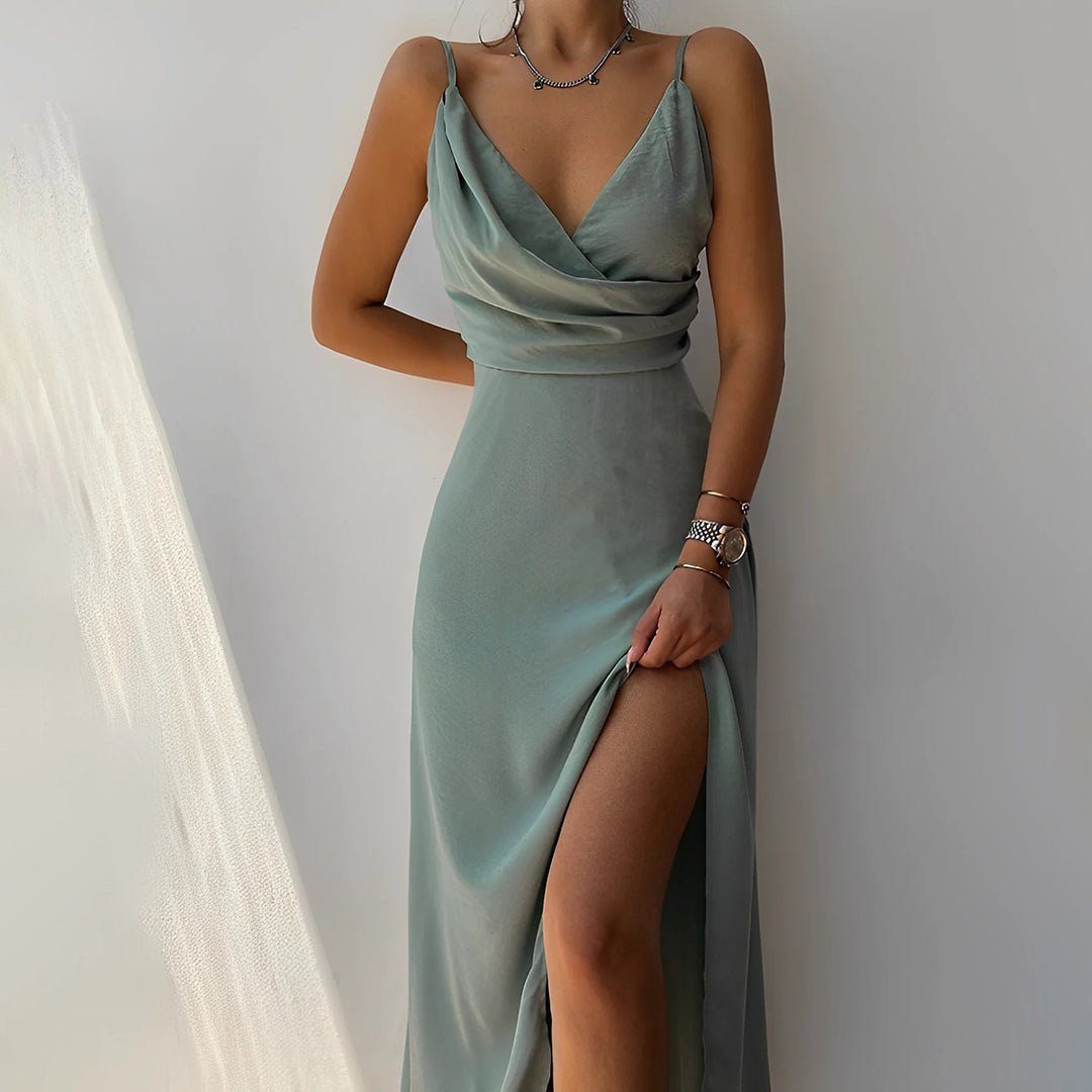Damen Schlitzkleid Klassisch | Elegant Detail