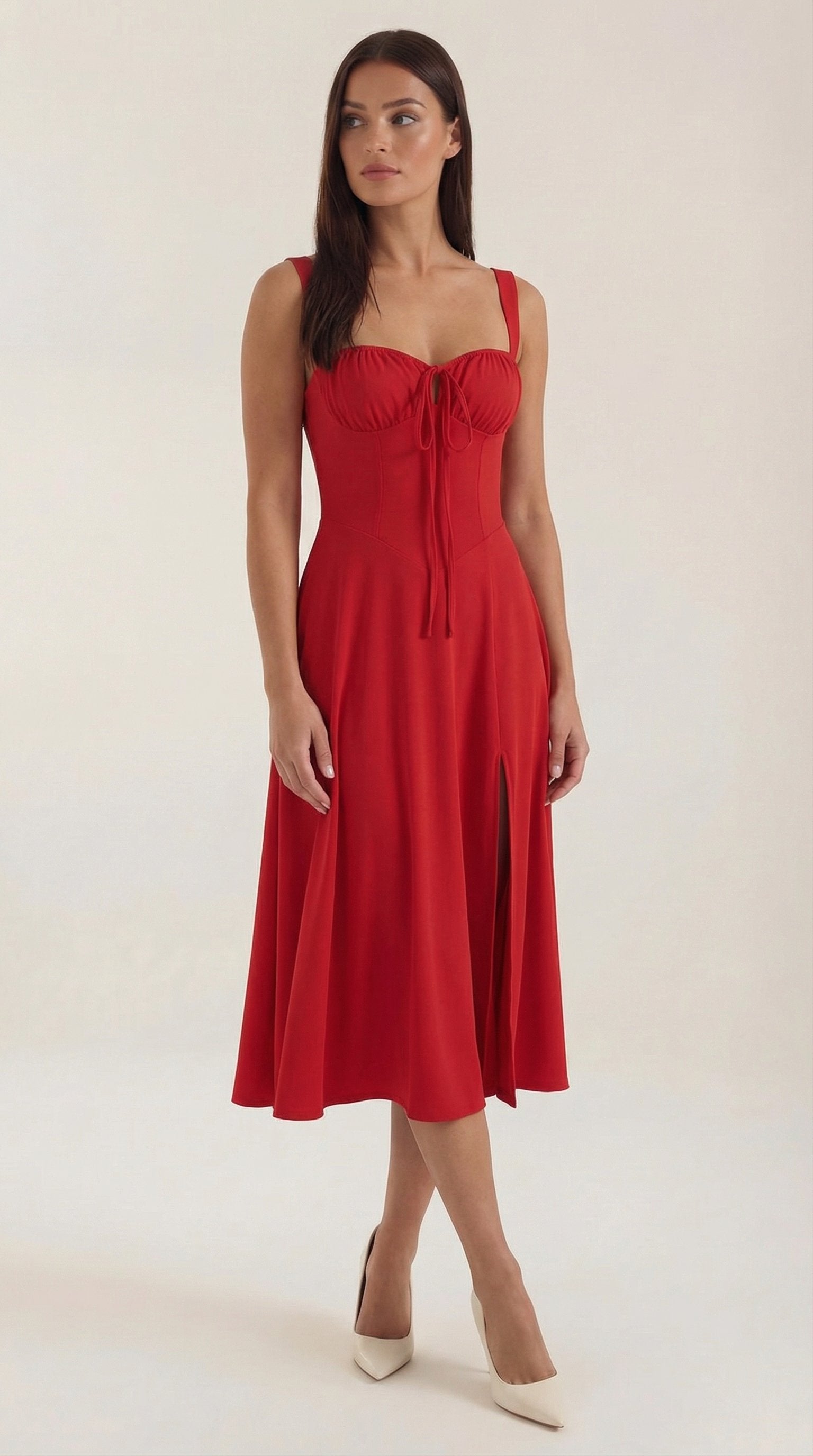 Damen Schnür Midikleid | Ausgestellt View 11