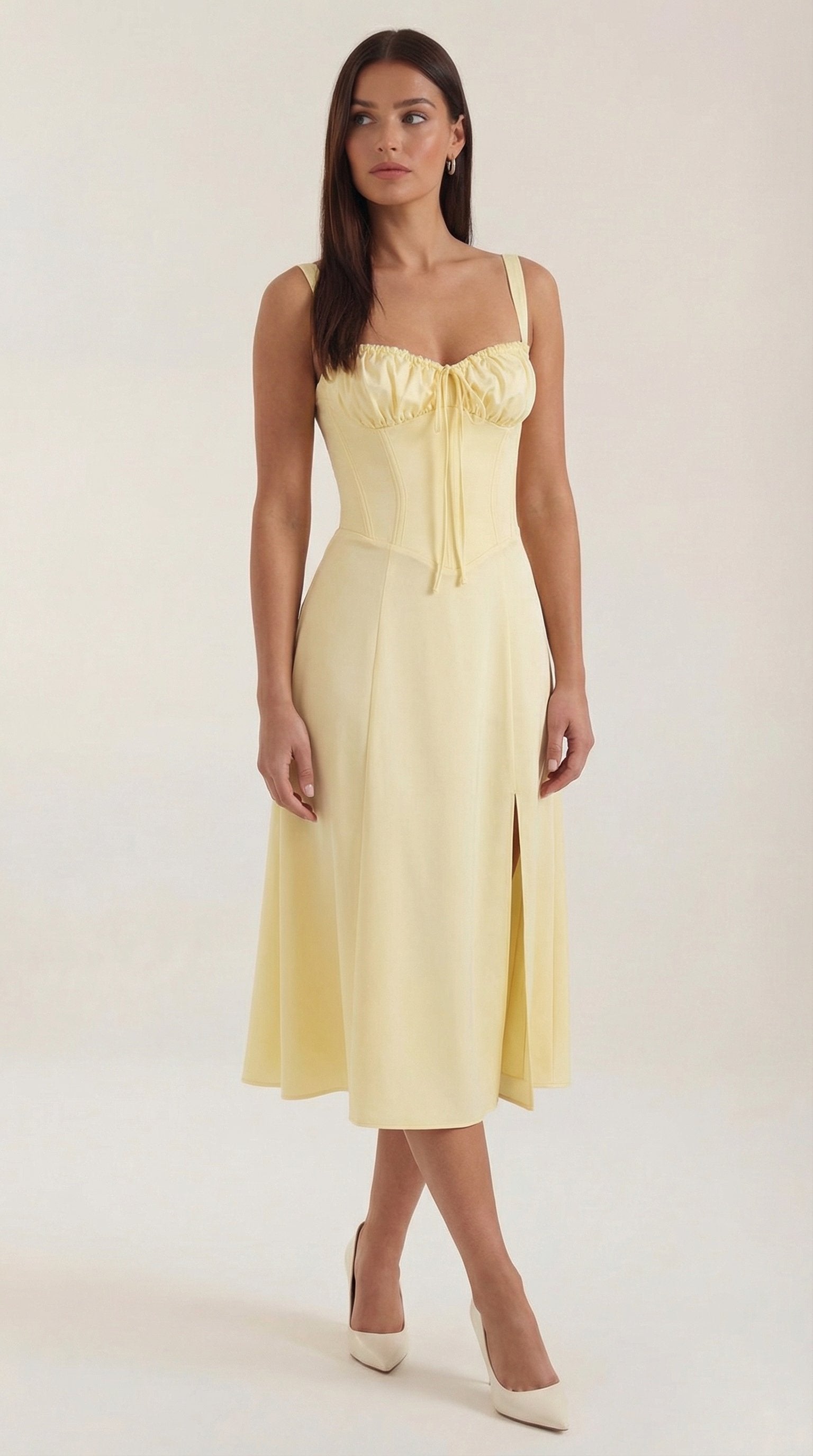 Damen Schnür Midikleid | Ausgestellt View 16