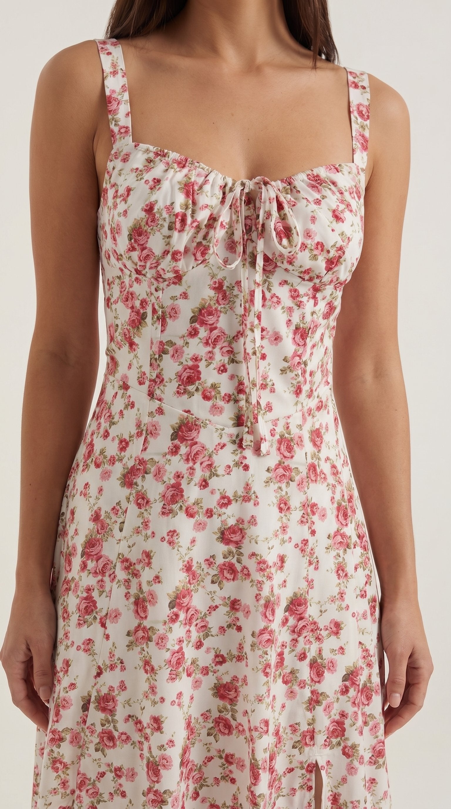 Damen Sommerkleid Seitenschlitz | Midi Angle