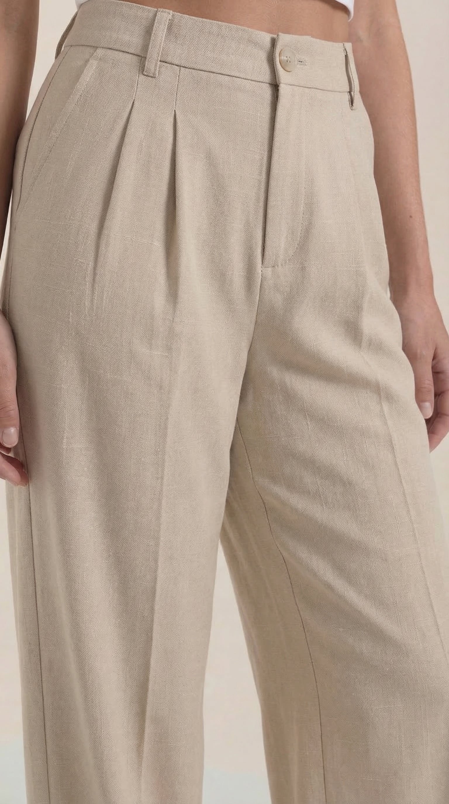 Damen Stoffhose weites Bein | Hoher Bund View 18