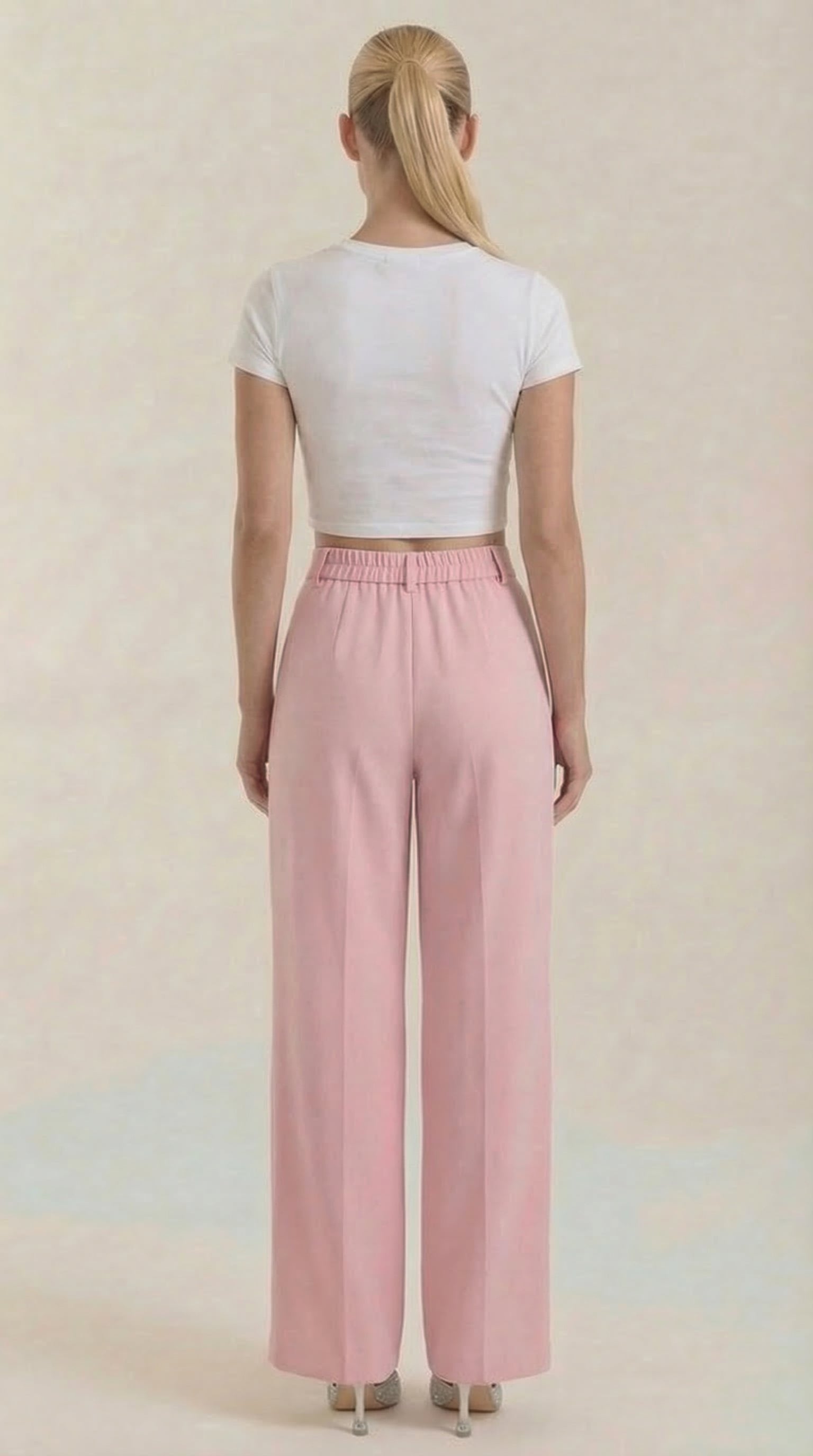 Damen Stoffhose weites Bein | Hoher Bund View 29