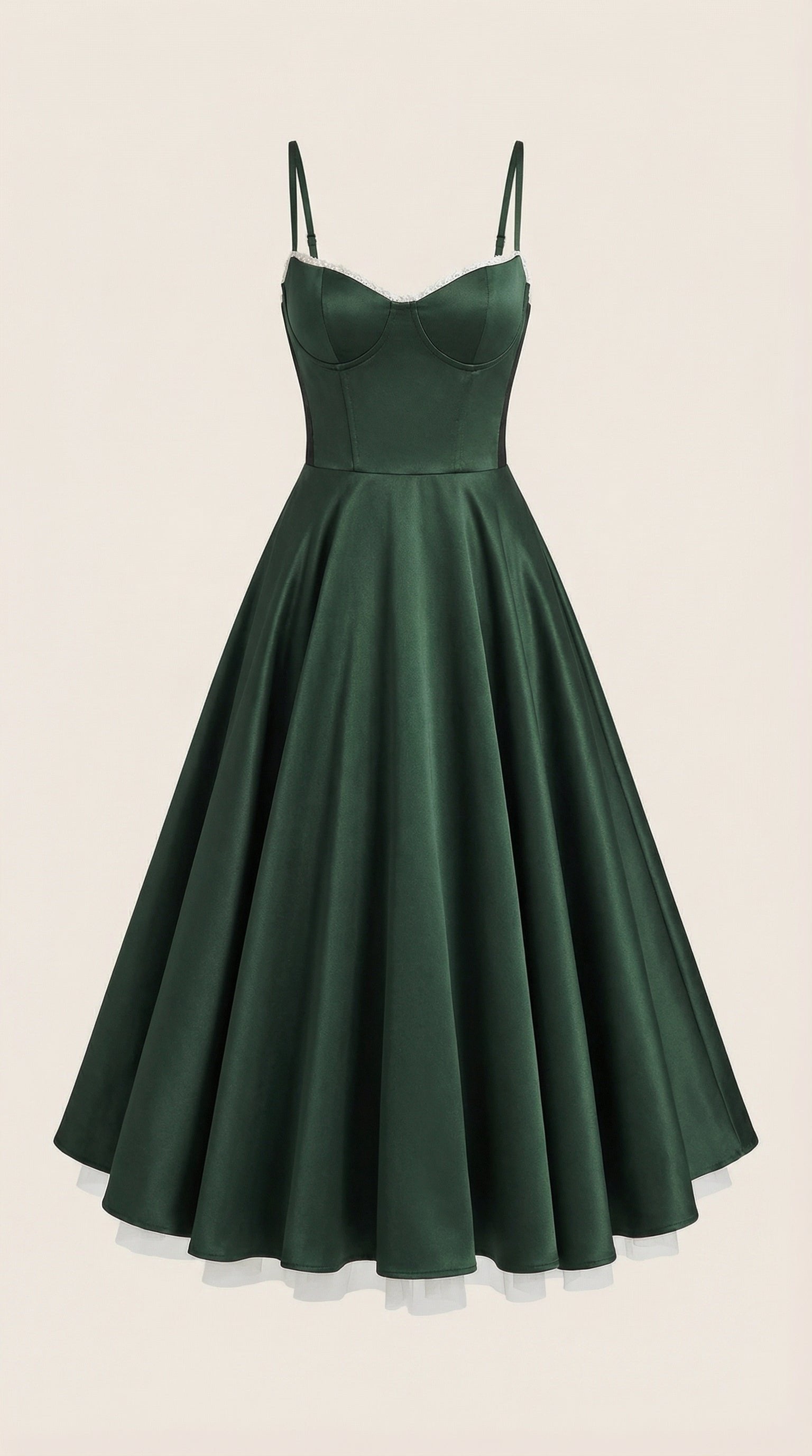 Damen Tüll Midikleid Korsett | Ausgestellt Alternate