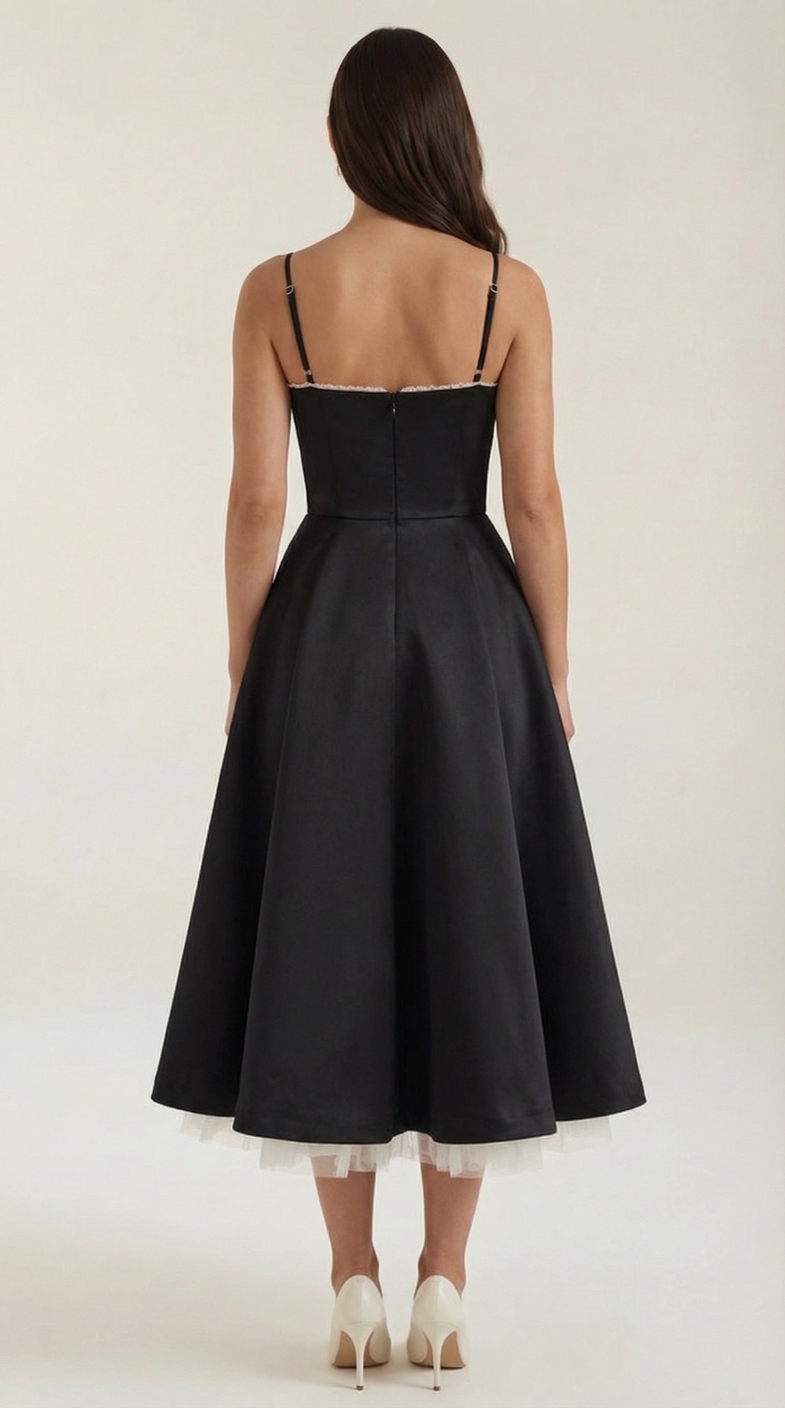 Damen Tüll Midikleid Korsett | Ausgestellt View 19