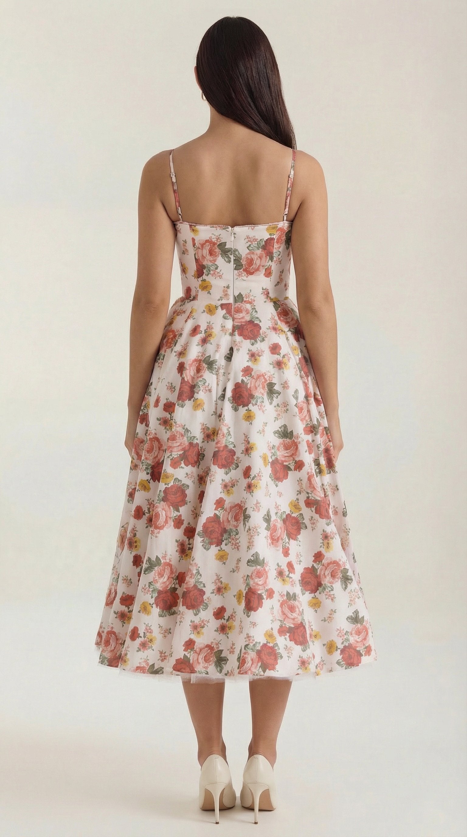 Damen Tüll Midikleid Korsett | Ausgestellt View 34