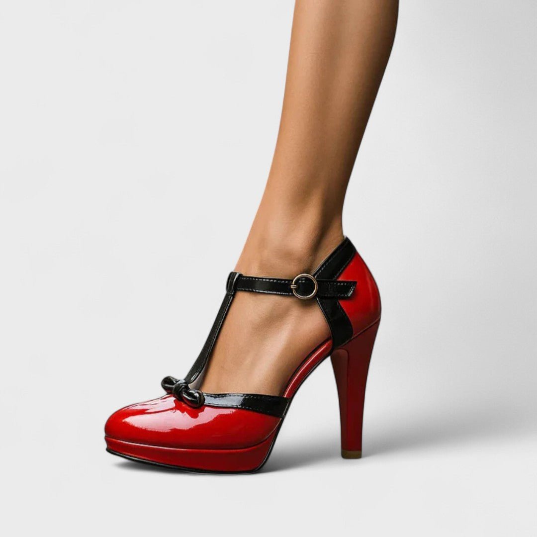 Damen T-Spangen Pumps | Komfort Back