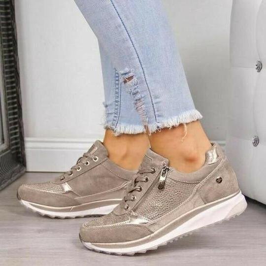 Damen Turnschuhe Strass-Verzierung | Orthopädisch Back