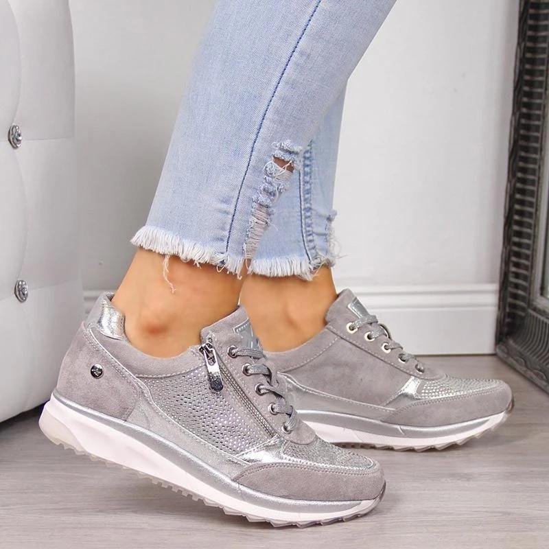 Damen Turnschuhe Strass-Verzierung | Orthopädisch Front