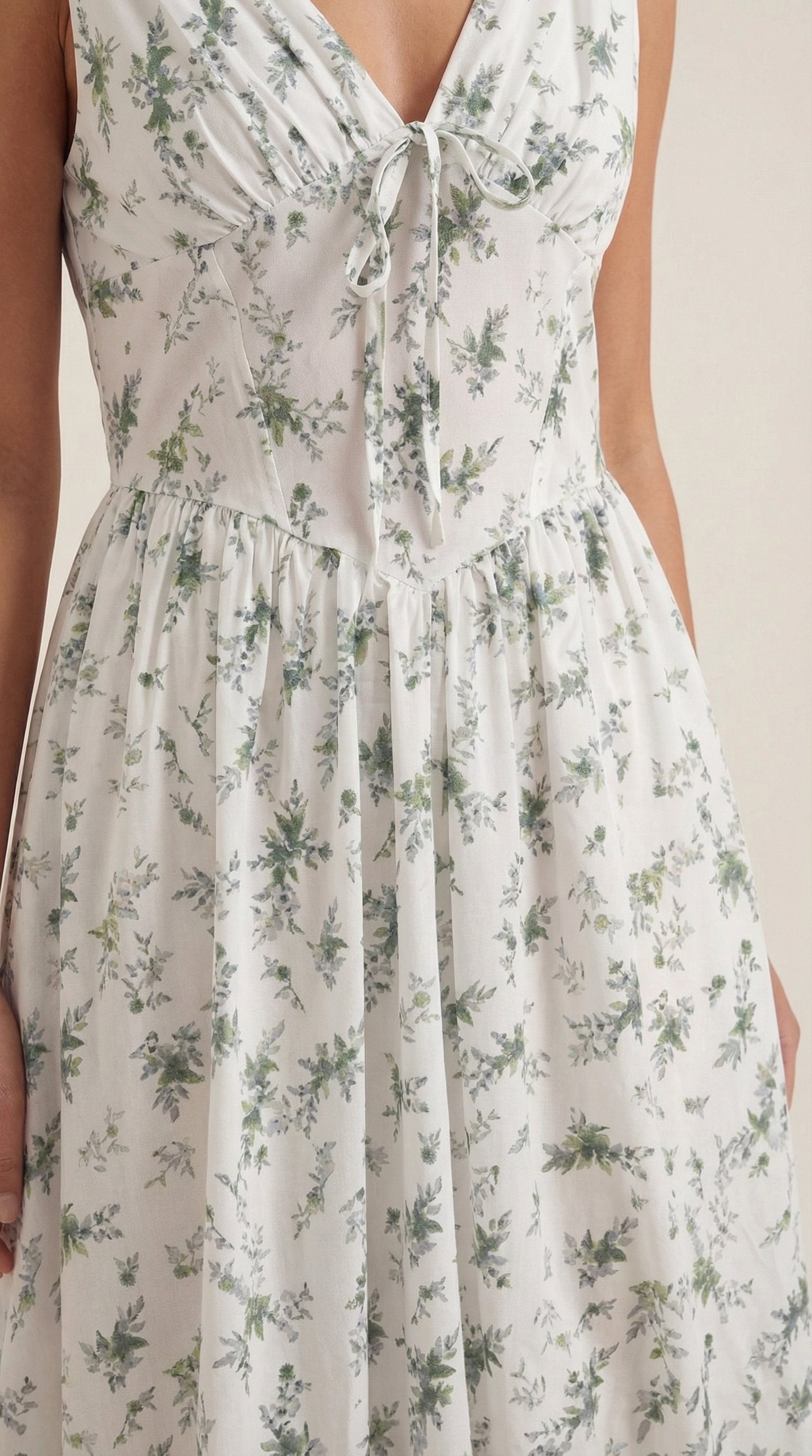 Damen V-Ausschnitt Sommerkleid | Midi View 28