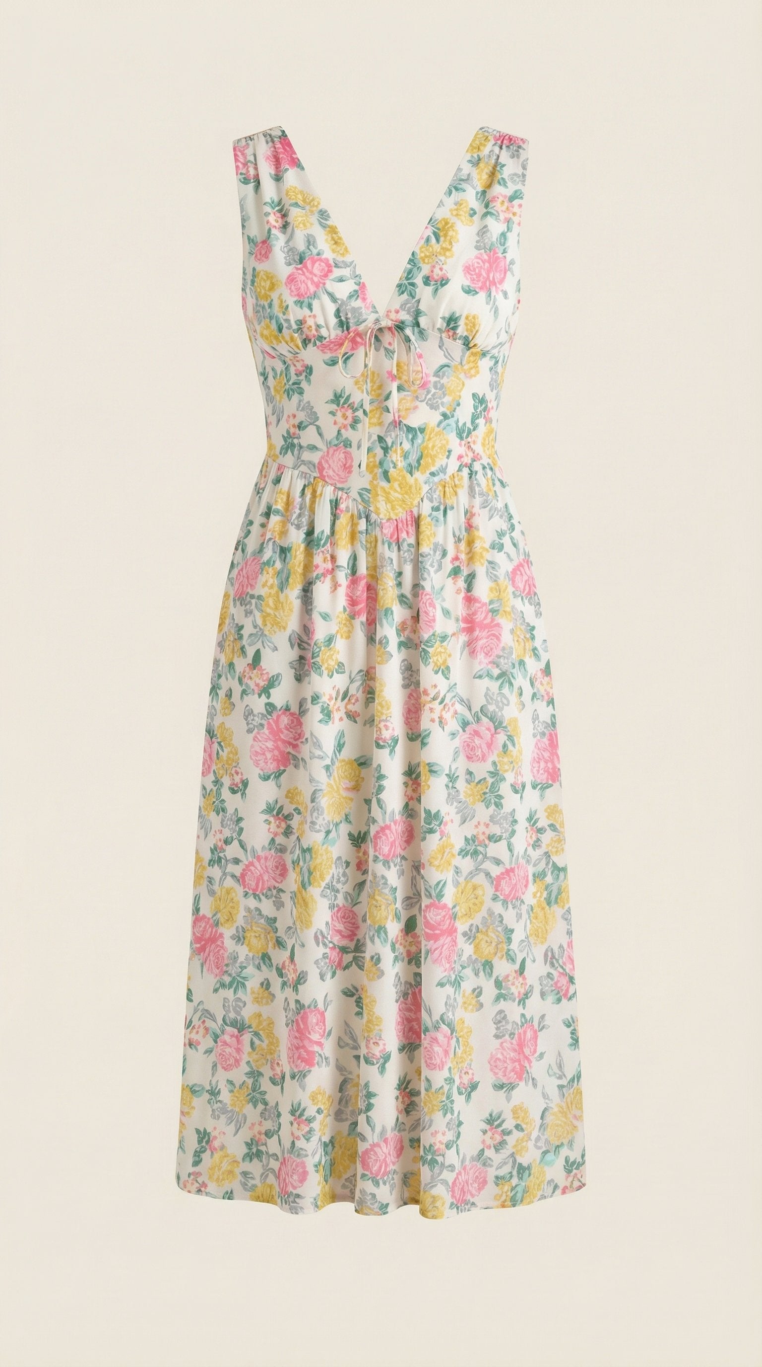 Damen V-Ausschnitt Sommerkleid | Midi View 35