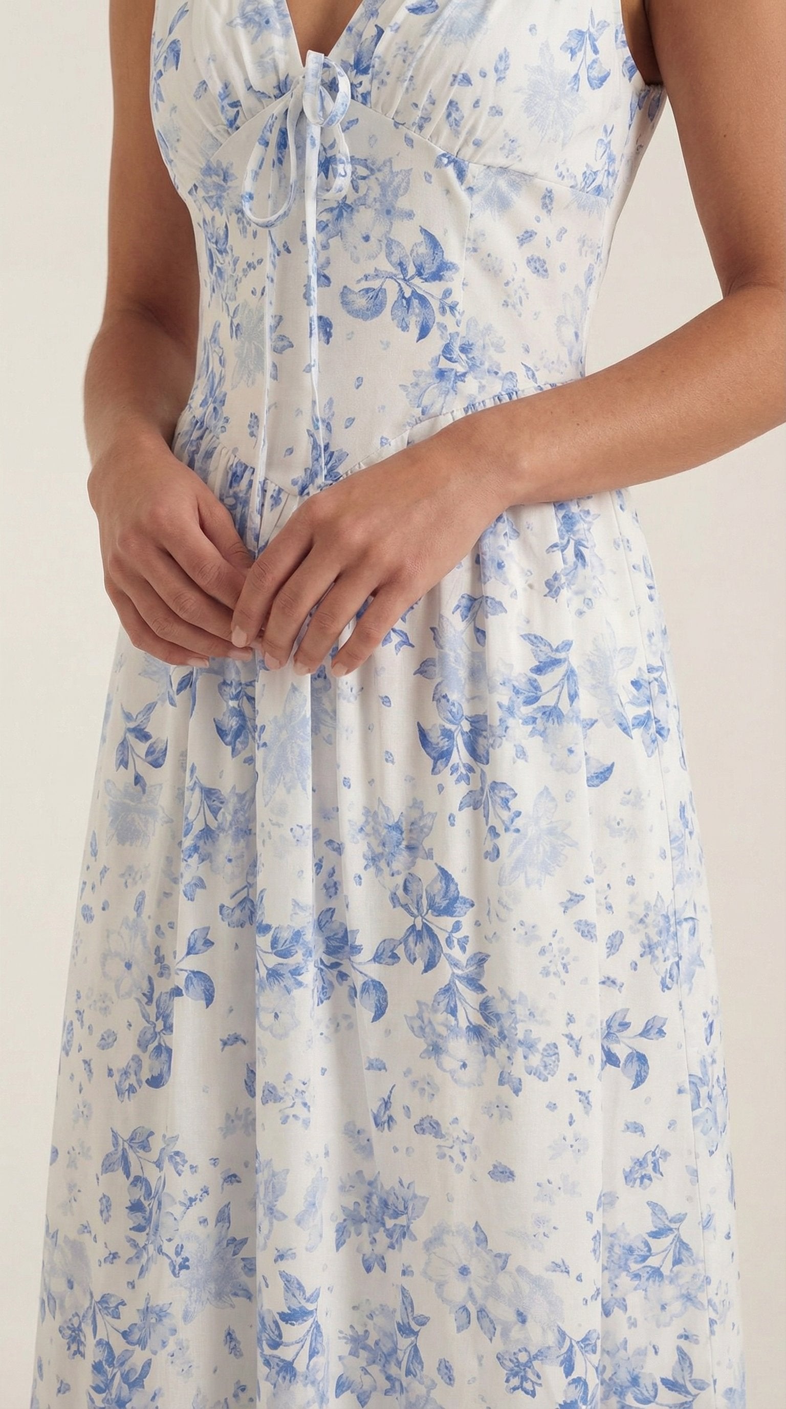 Damen V-Ausschnitt Sommerkleid | Midi View 38
