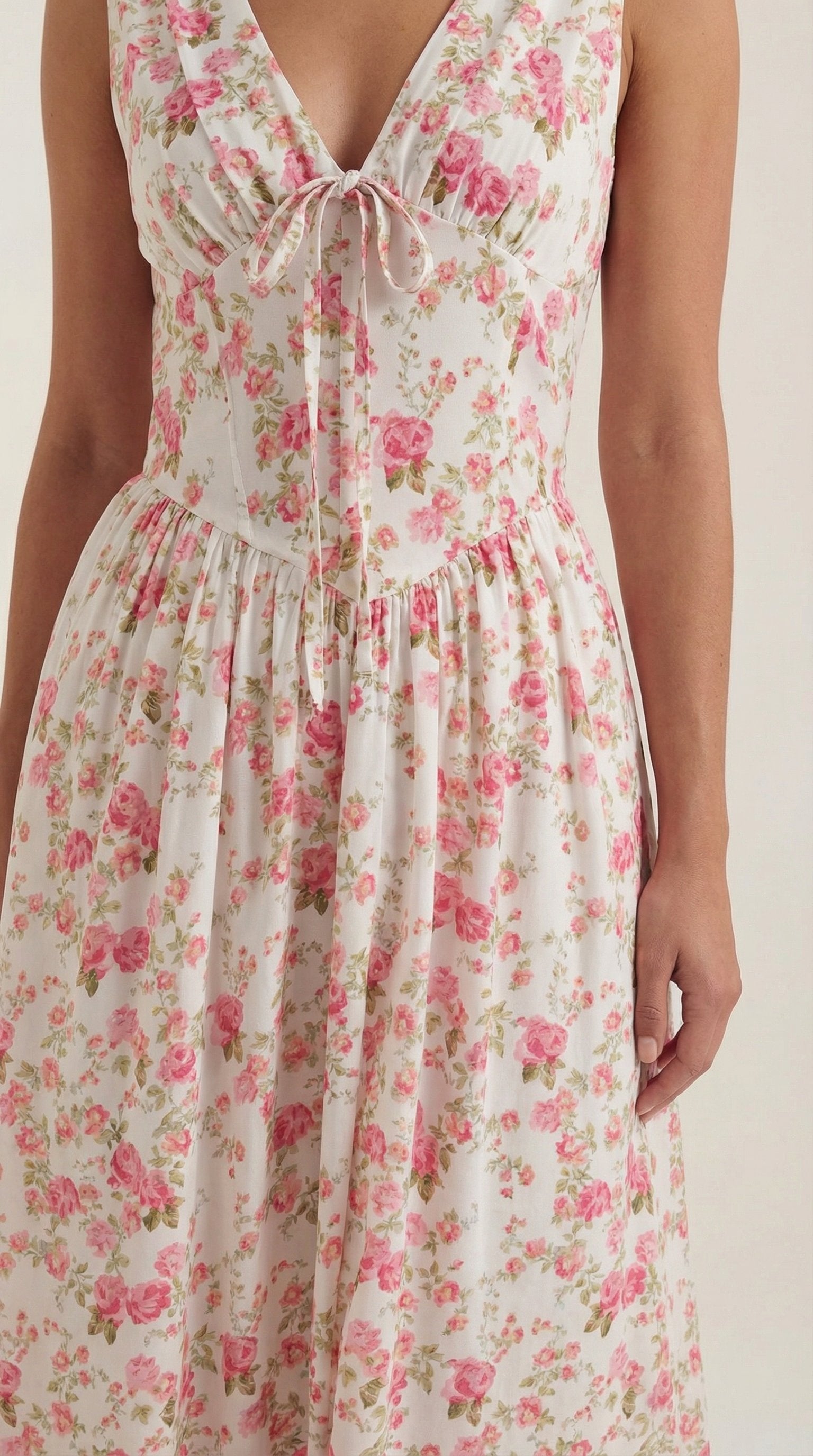 Damen V-Ausschnitt Sommerkleid | Midi View 48
