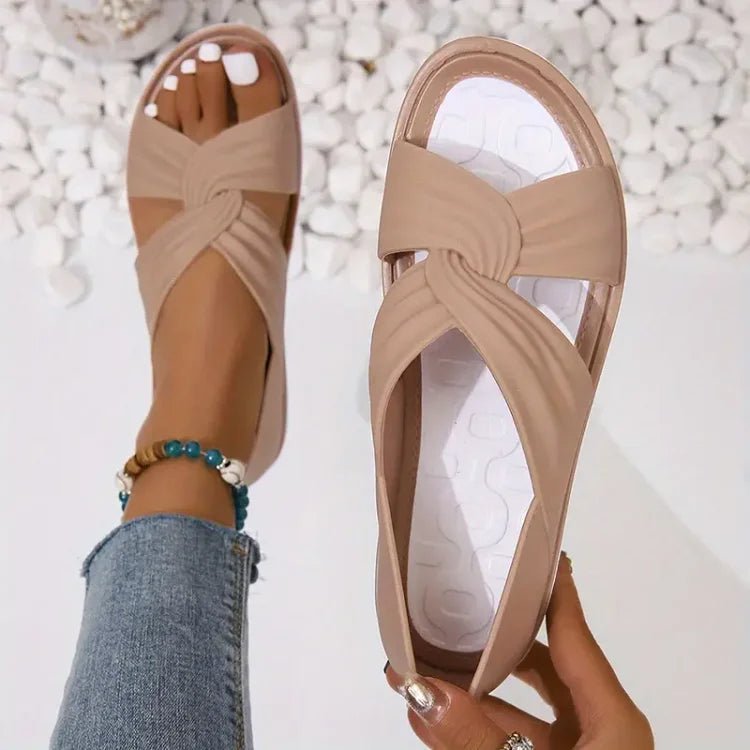 Damen Zehensandalen Gedrehte Riemen | Orthopädisch Detail