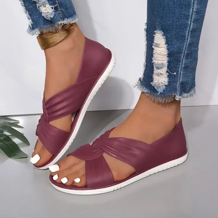 Damen Zehensandalen Gedrehte Riemen | Orthopädisch Full
