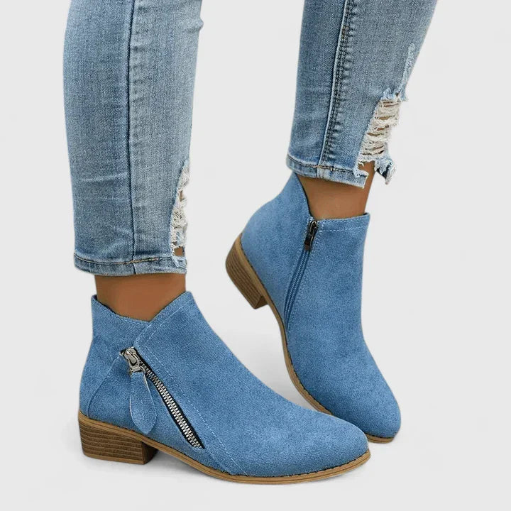 Orthopädische Damen-Stiefelette mit Reißverschluss