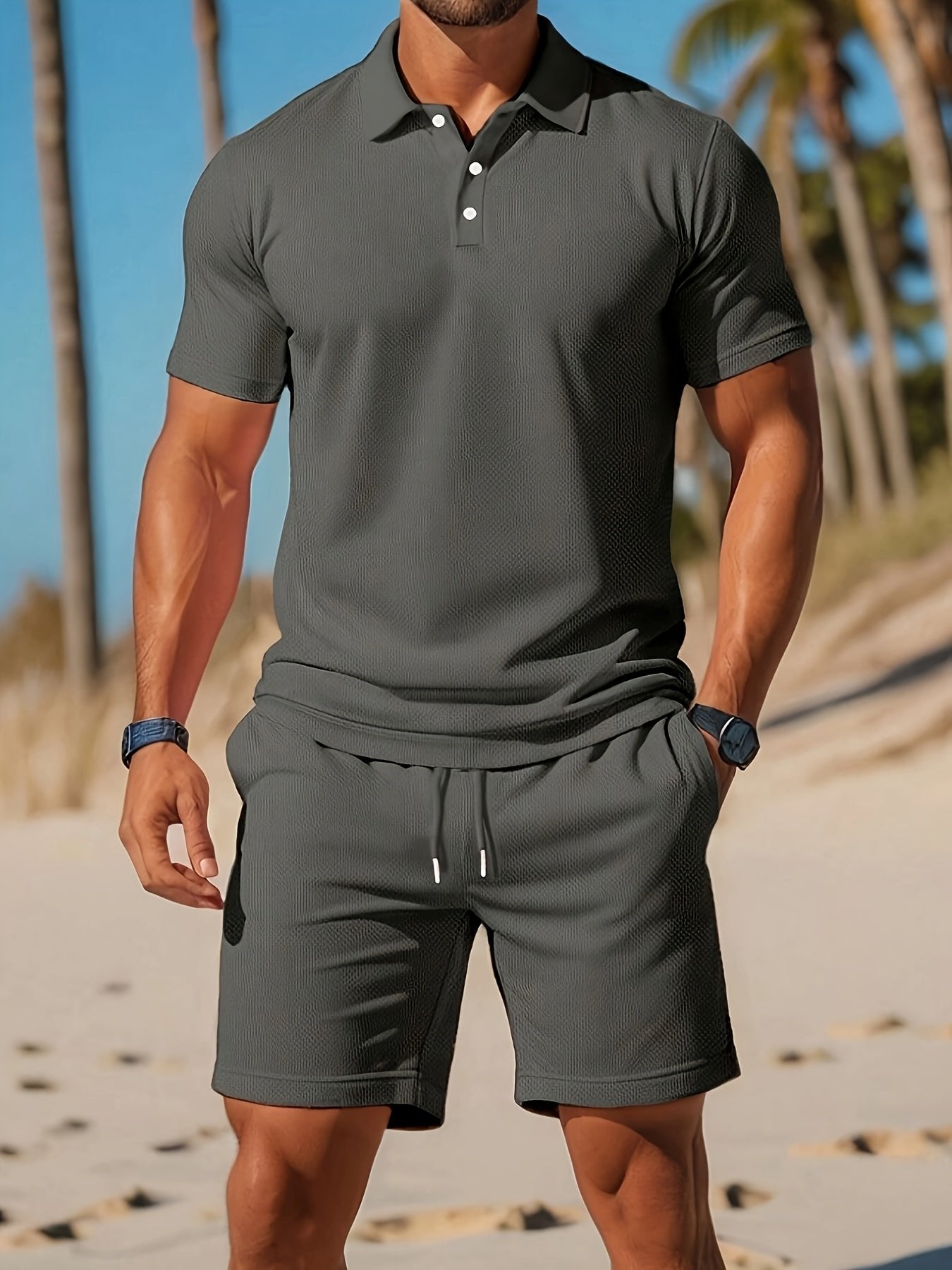 Herren Freizeitset Koordiniert | Polo-Shorts Alternate