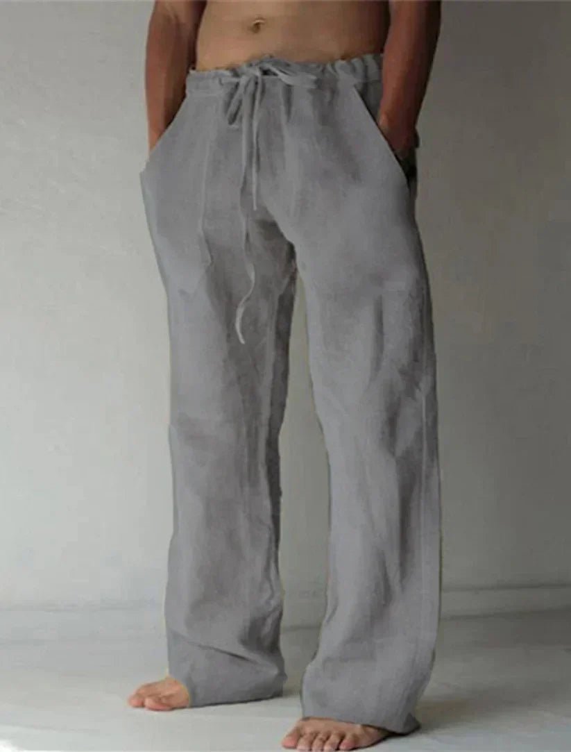 Herren Leinenhose Weites Bein | Entspannt Angle