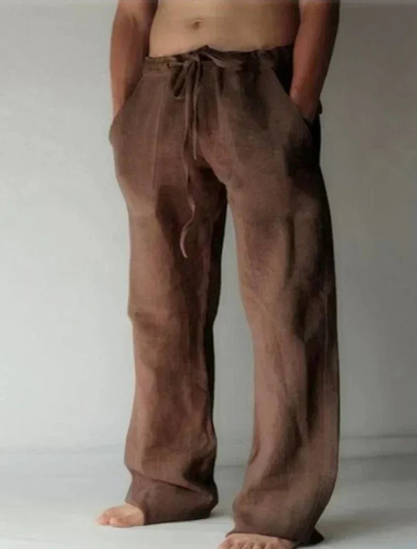 Herren Leinenhose Weites Bein | Entspannt Close Up